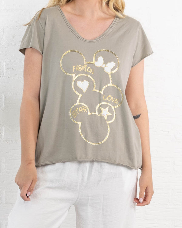 Minnie t-shirt, Taupe