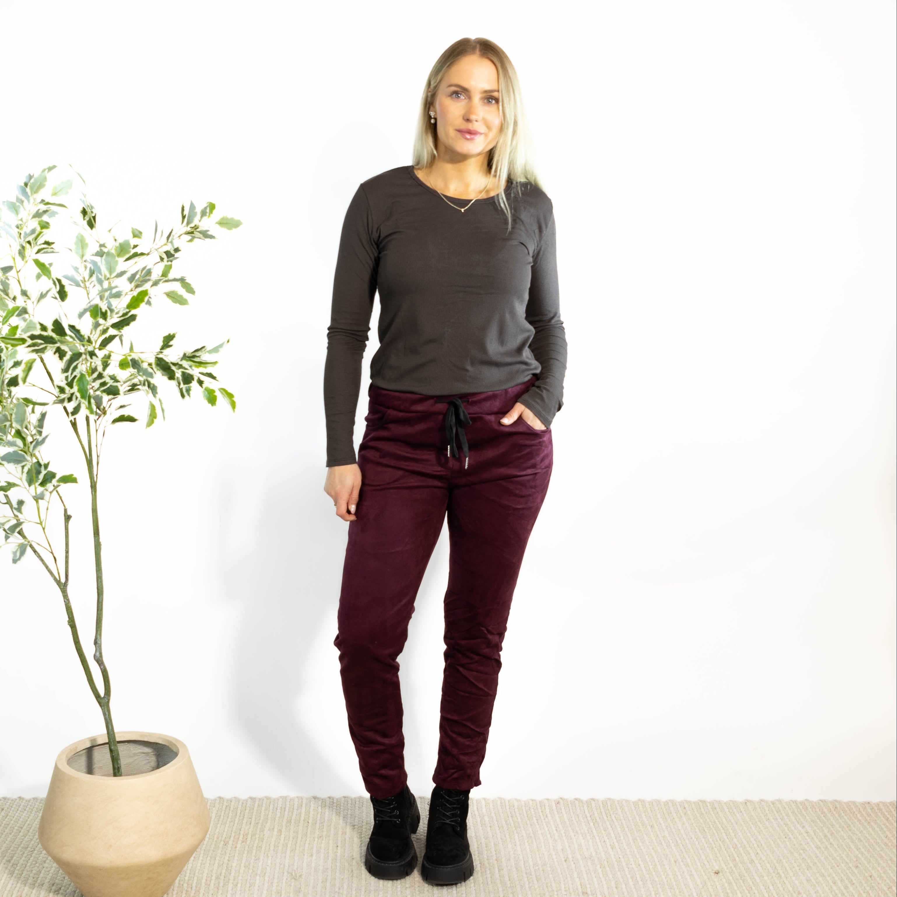 Nikki vegan bukser, Bordeaux