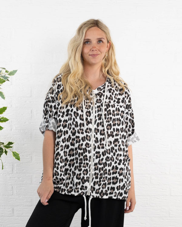 Leona cardigan, Hvid