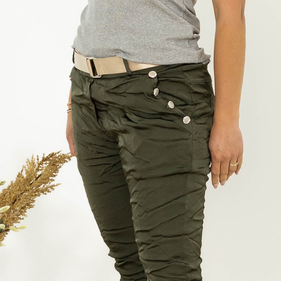 Nancy satin bukser, Khaki