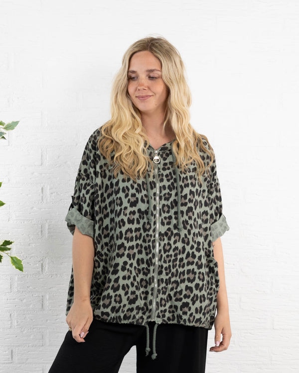 Leona cardigan, Khaki