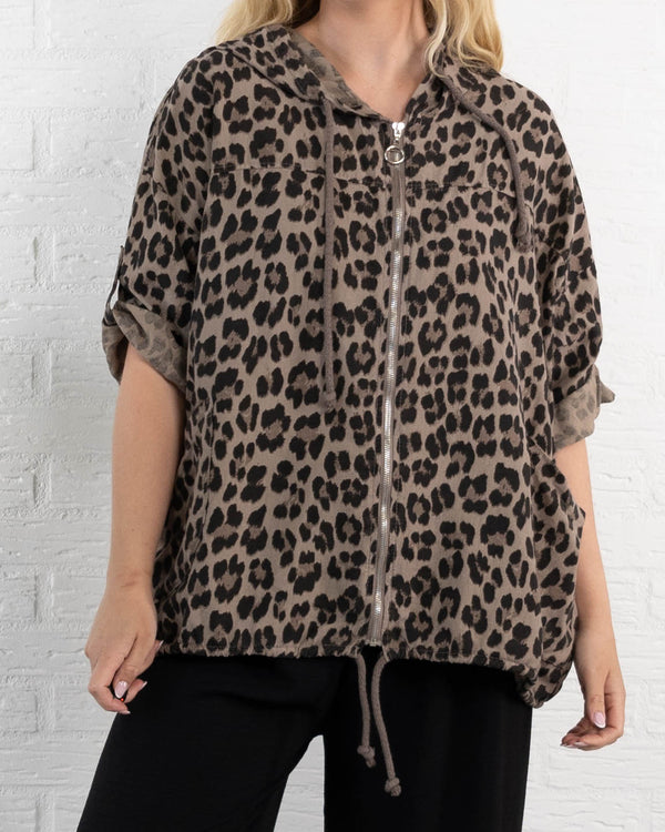 Leona cardigan, Taupe