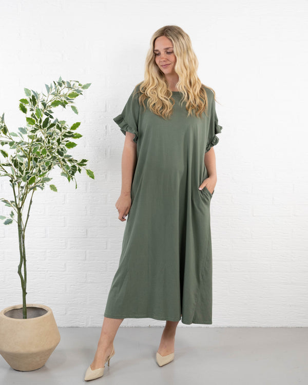 Chantelle kjole, Khaki