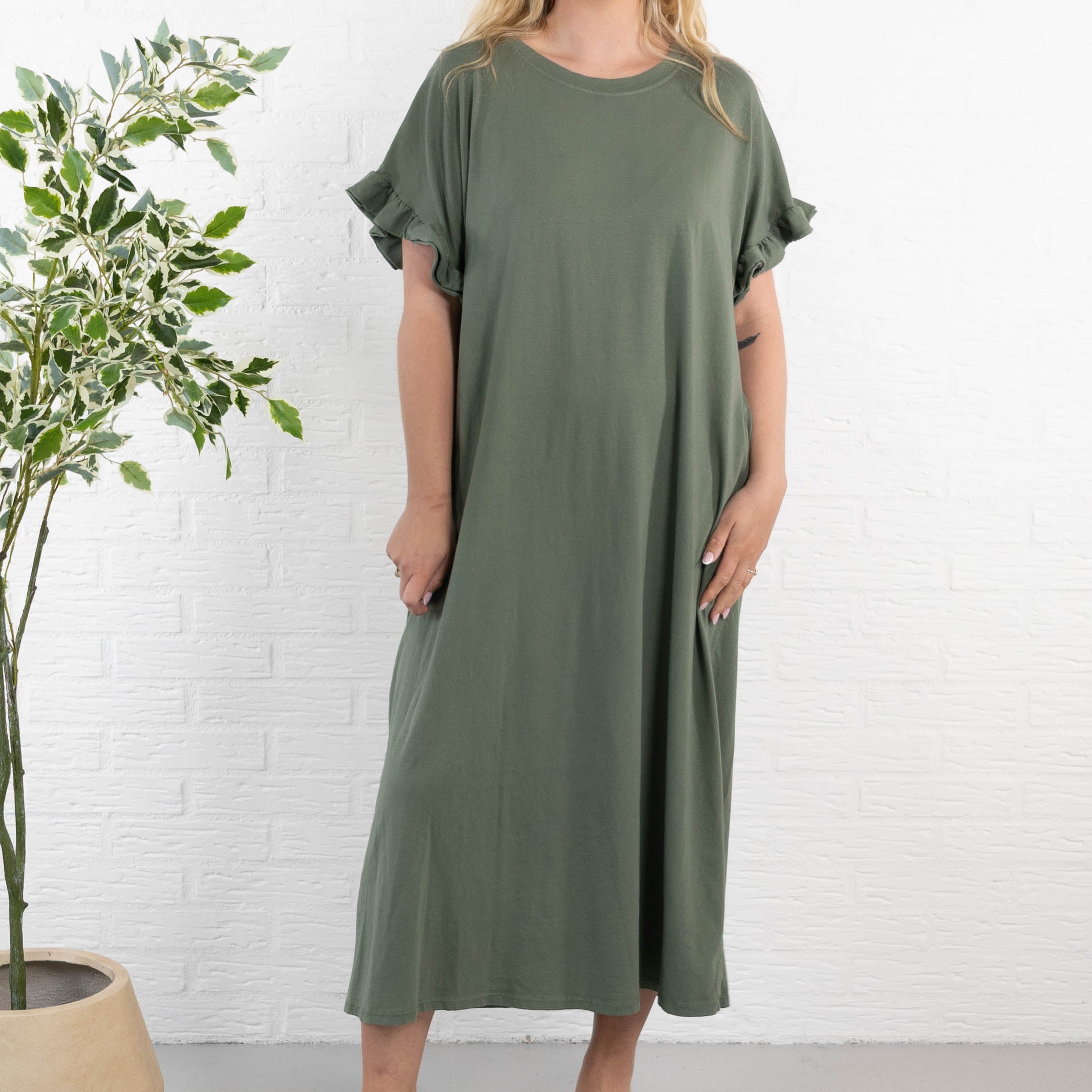 Chantelle kjole, Khaki