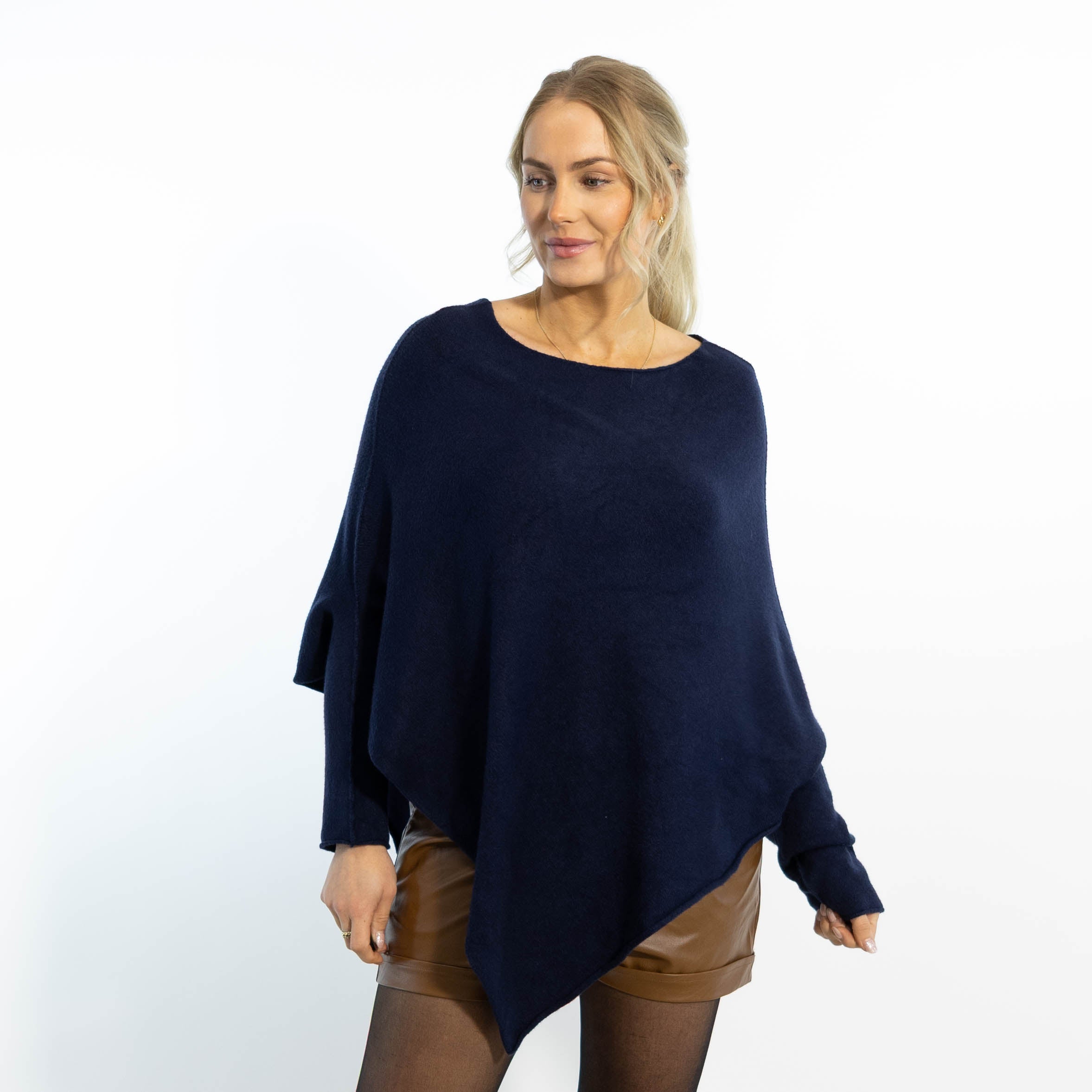 Heidi poncho, Navy