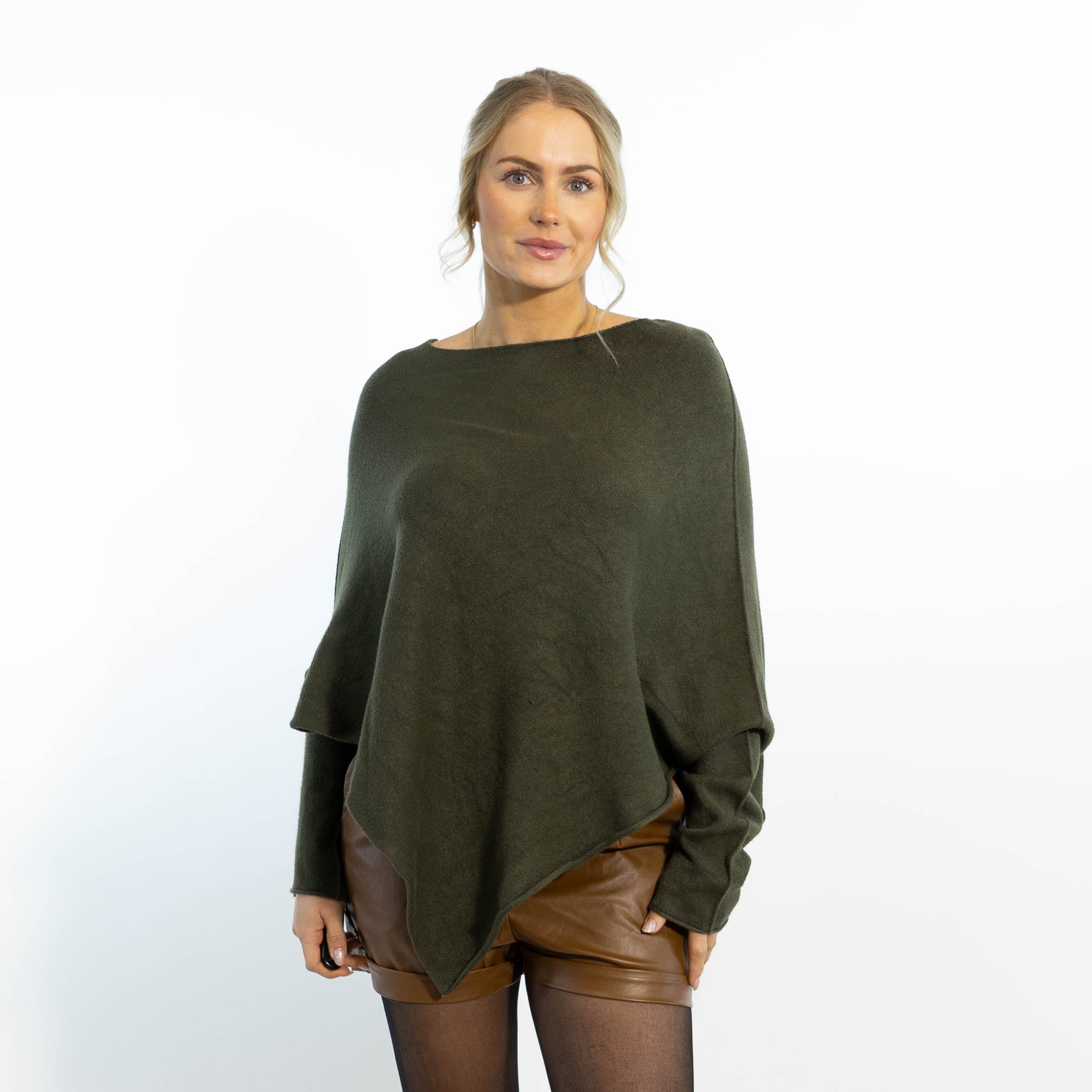 Heidi poncho, Khaki