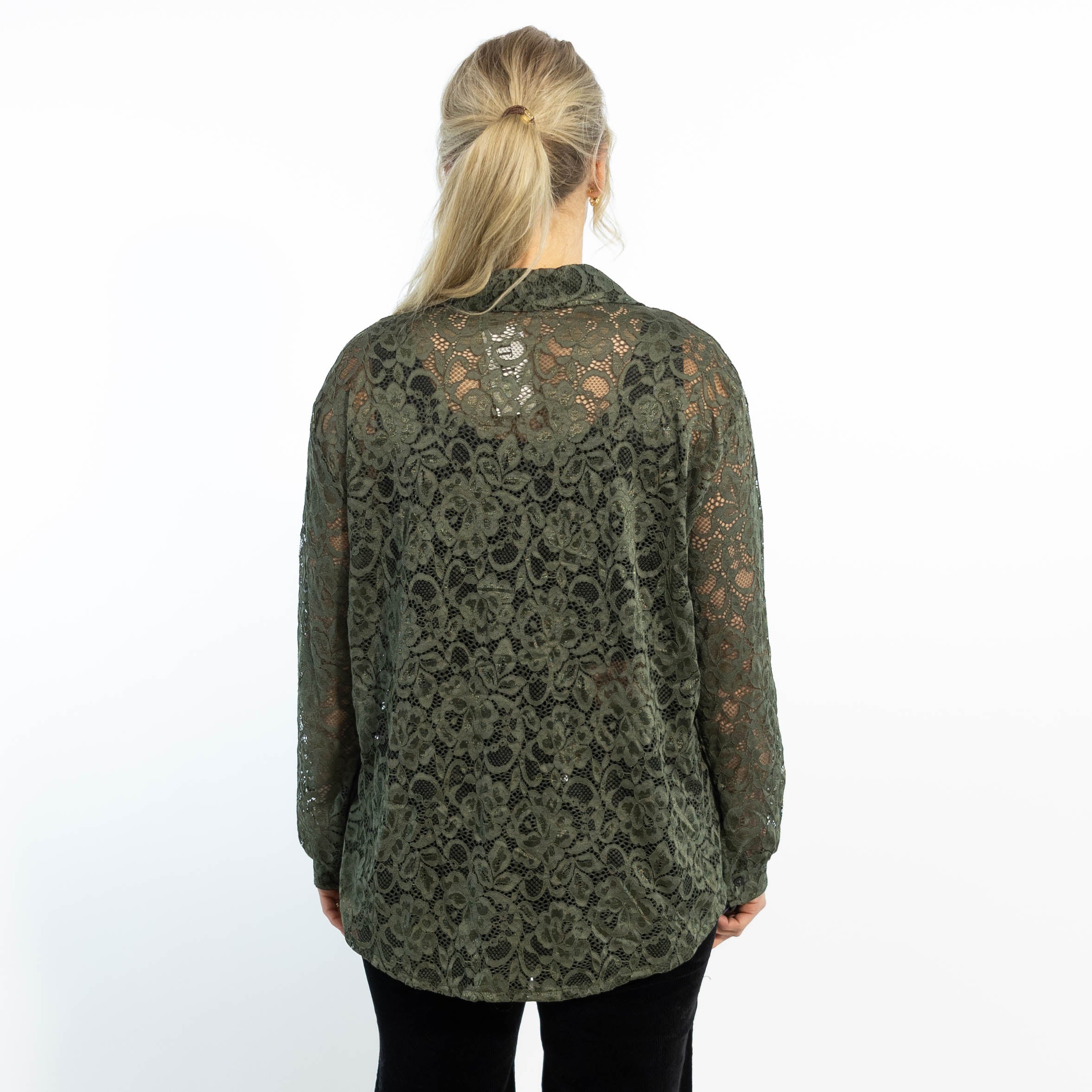 Gunhild chiffon skjorte, Khaki