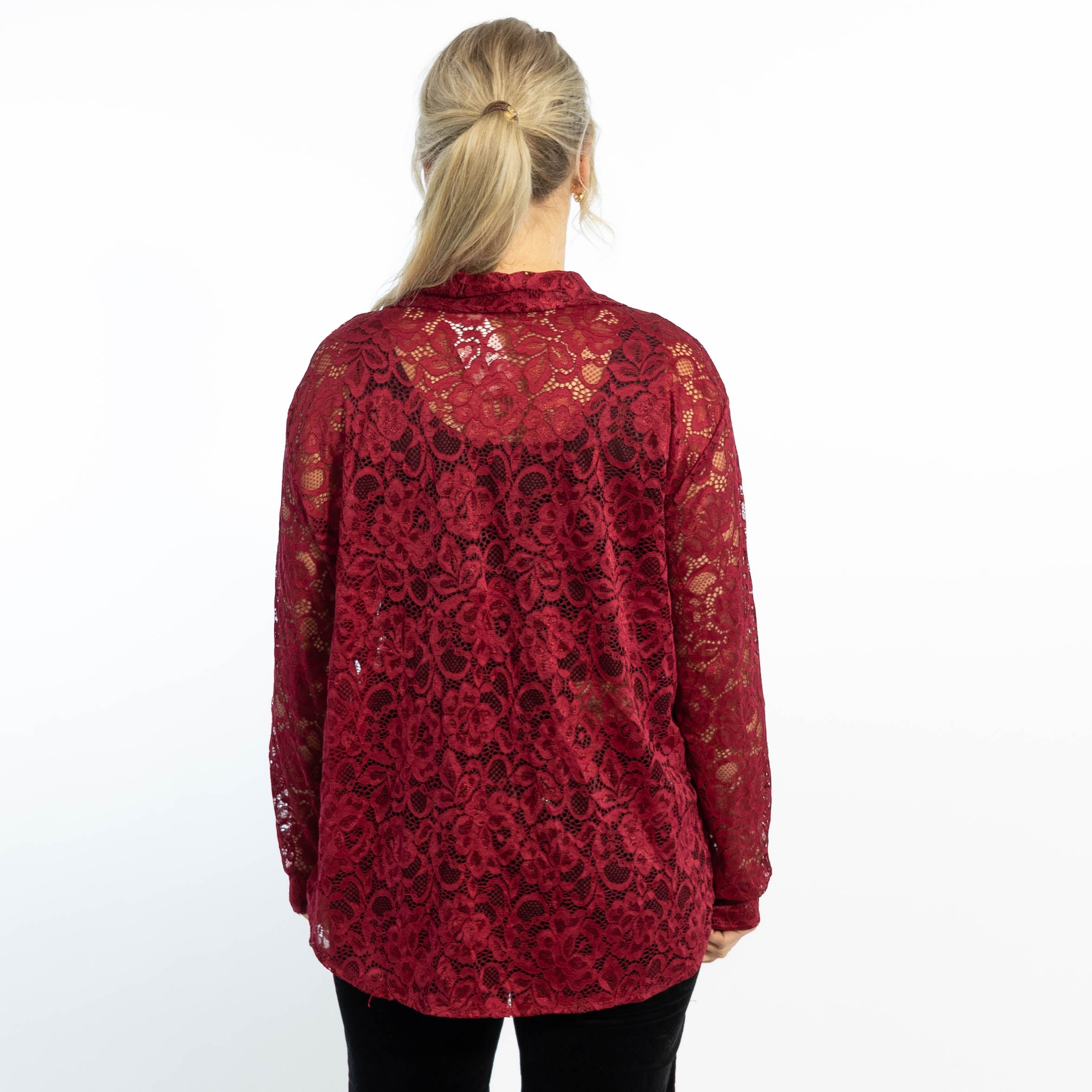 Gunhild chiffon skjorte, Bordeaux