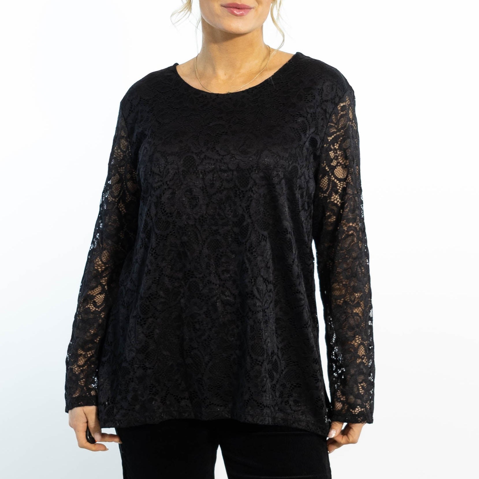 Jasmine chiffon overdel, Sort