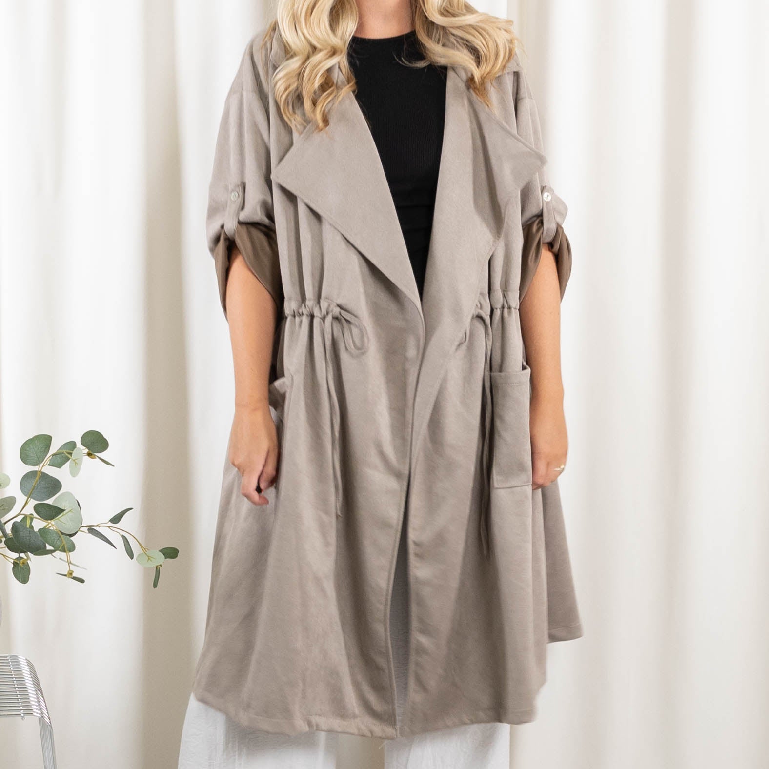 Hanne jakke, Taupe