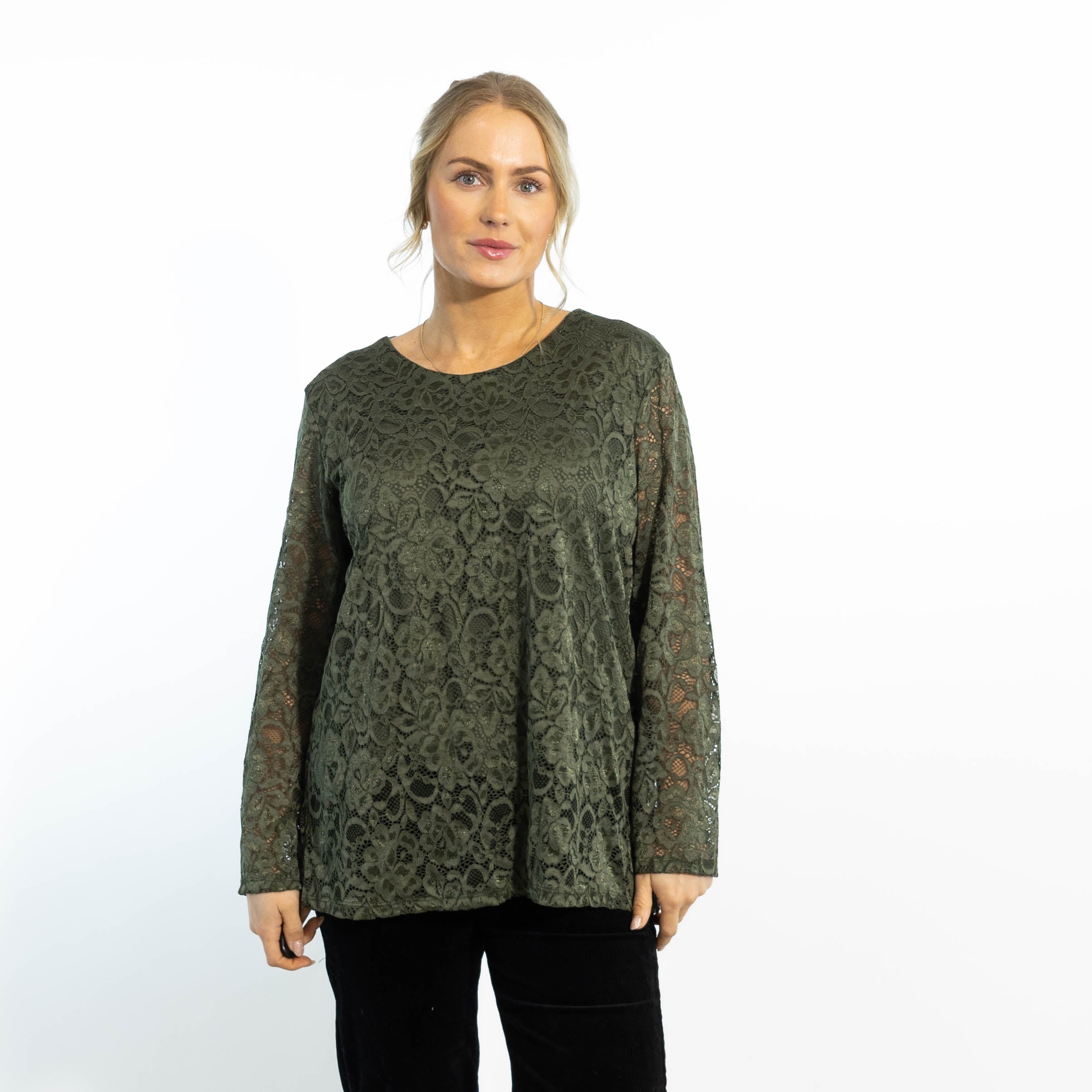 Jasmine chiffon overdel, Khaki