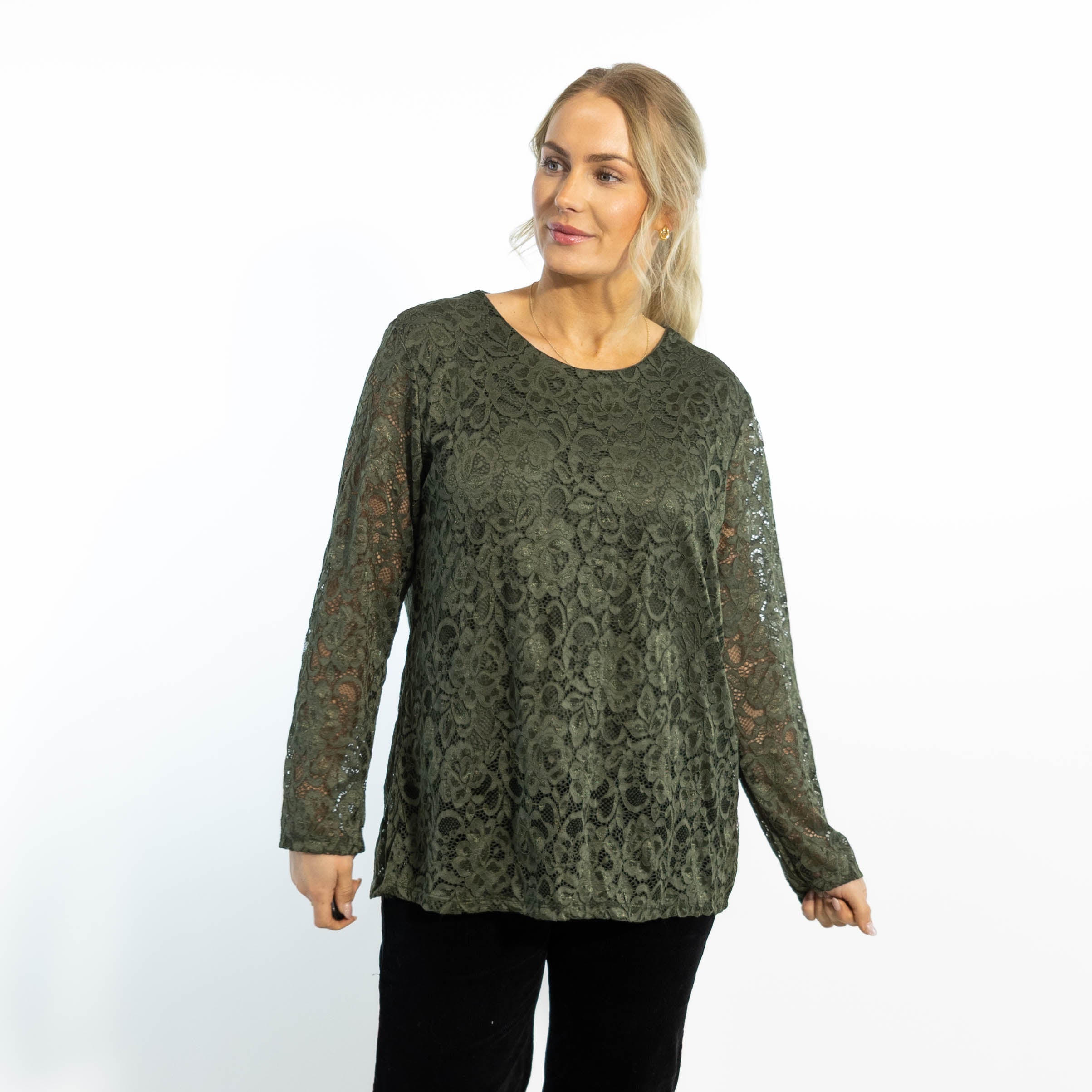 Jasmine chiffon overdel, Khaki