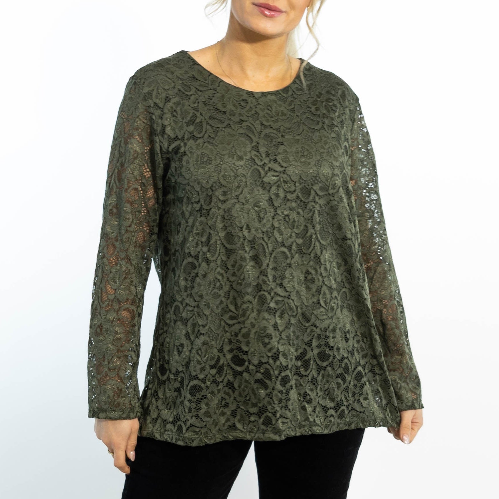 Jasmine chiffon overdel, Khaki