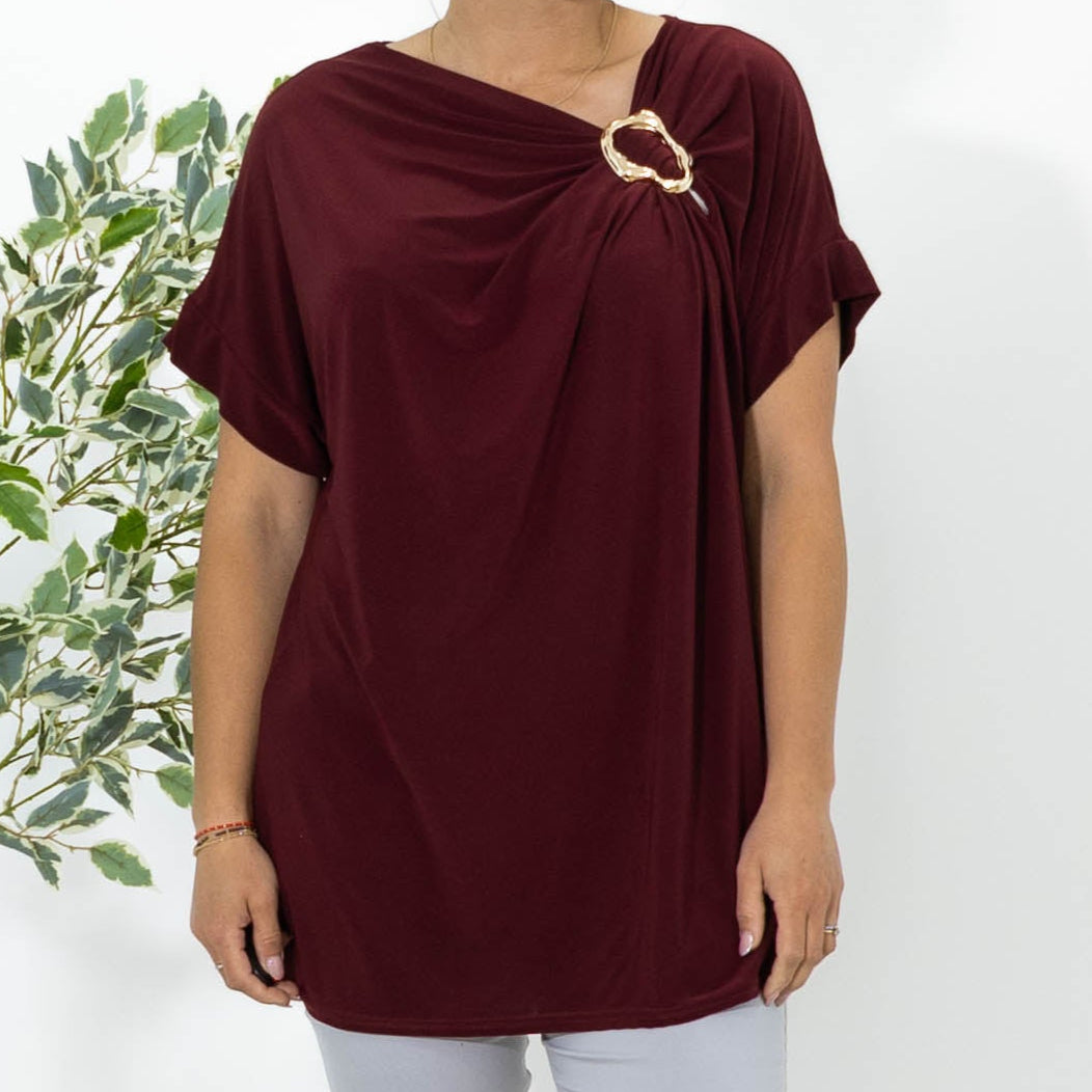 Elena overdel m. broche, Bordeaux