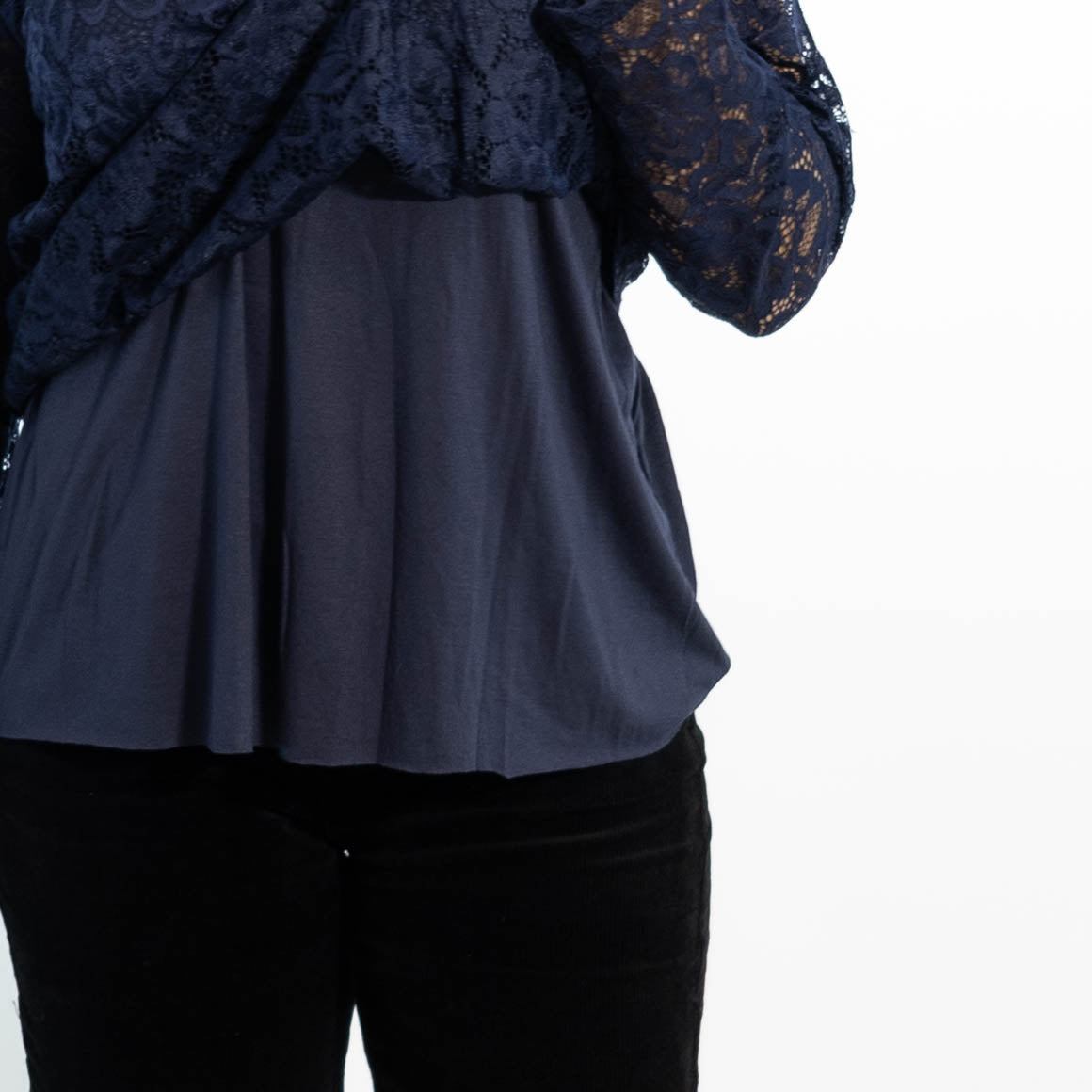 Jasmine chiffon overdel, Navy
