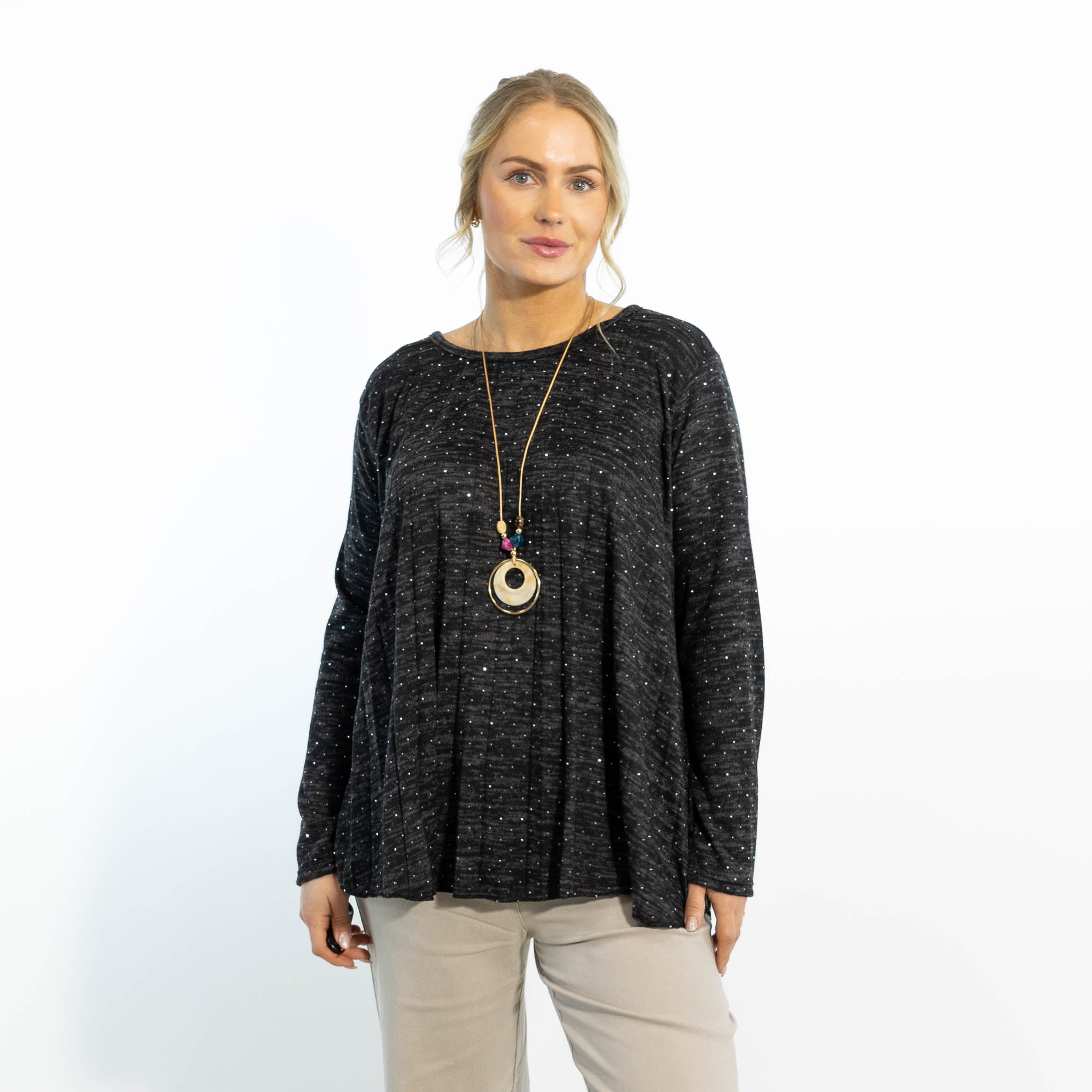 Nora overdel m. kæde, Sort