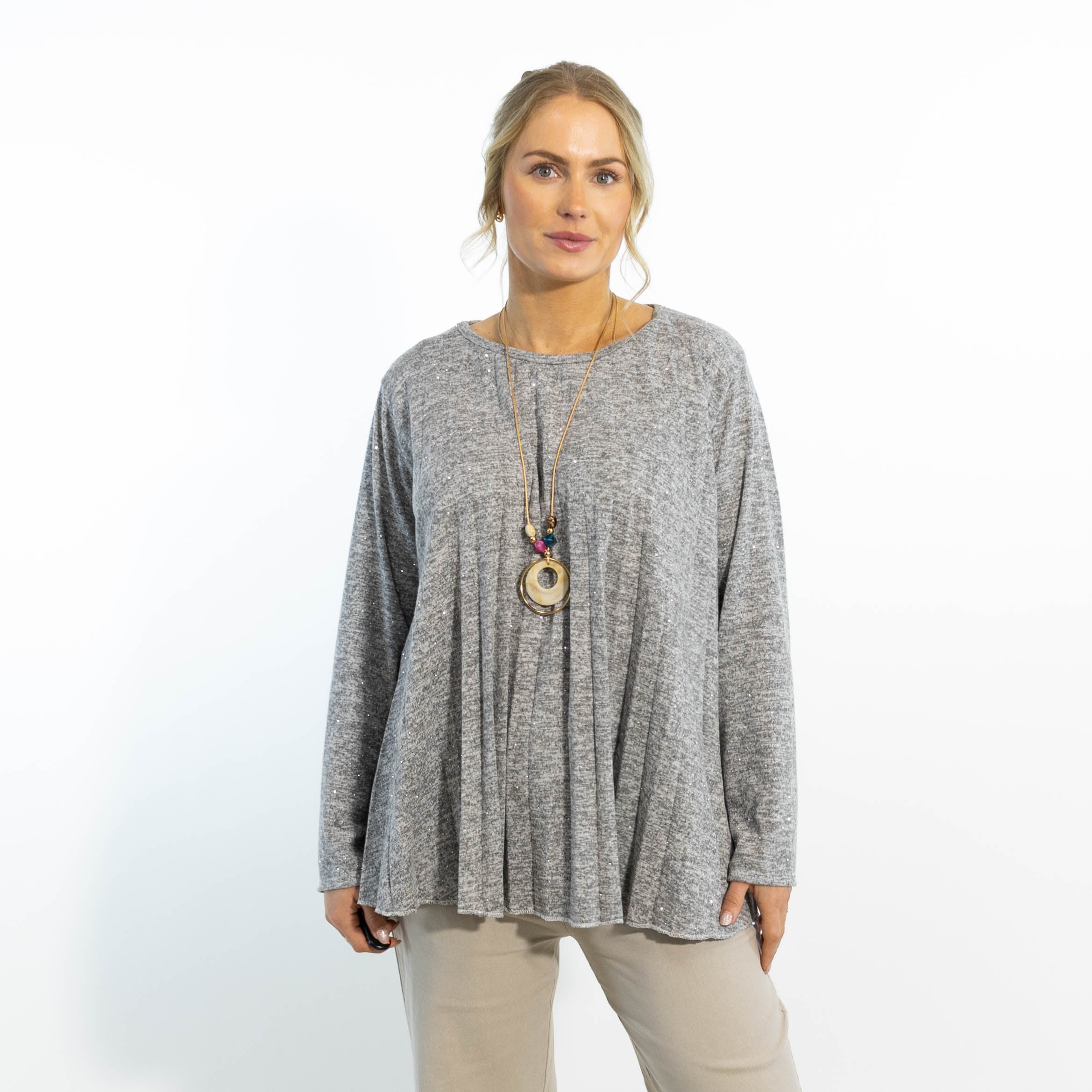 Nora overdel m. kæde, Grå