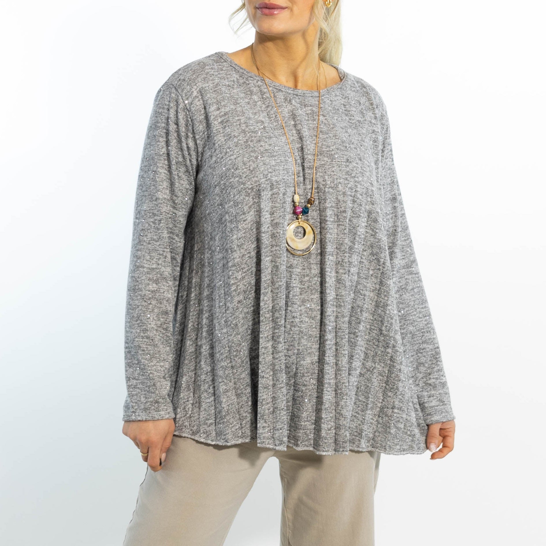 Nora overdel m. kæde, Grå