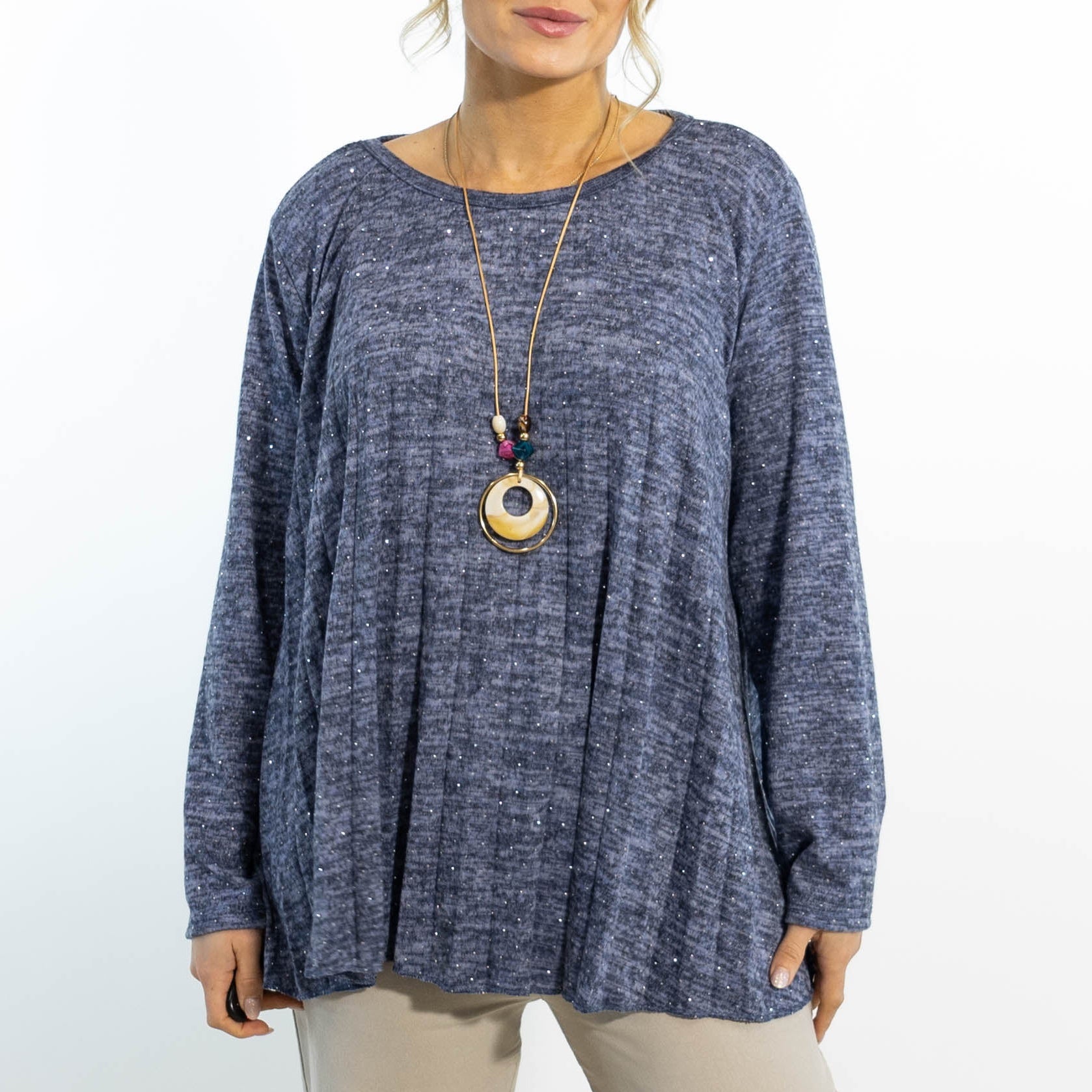 Nora overdel m. kæde, Dueblå