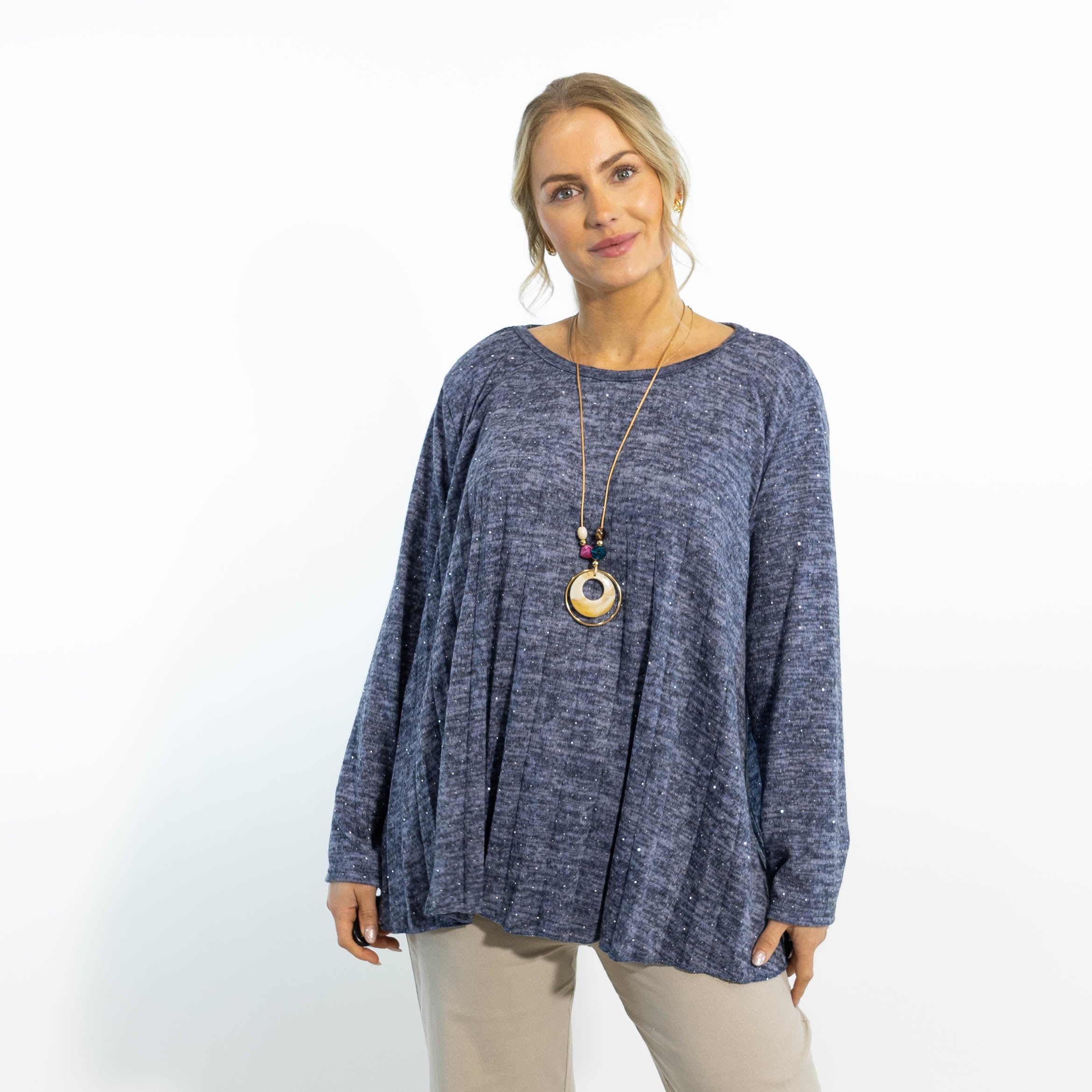 Nora overdel m. kæde, Dueblå