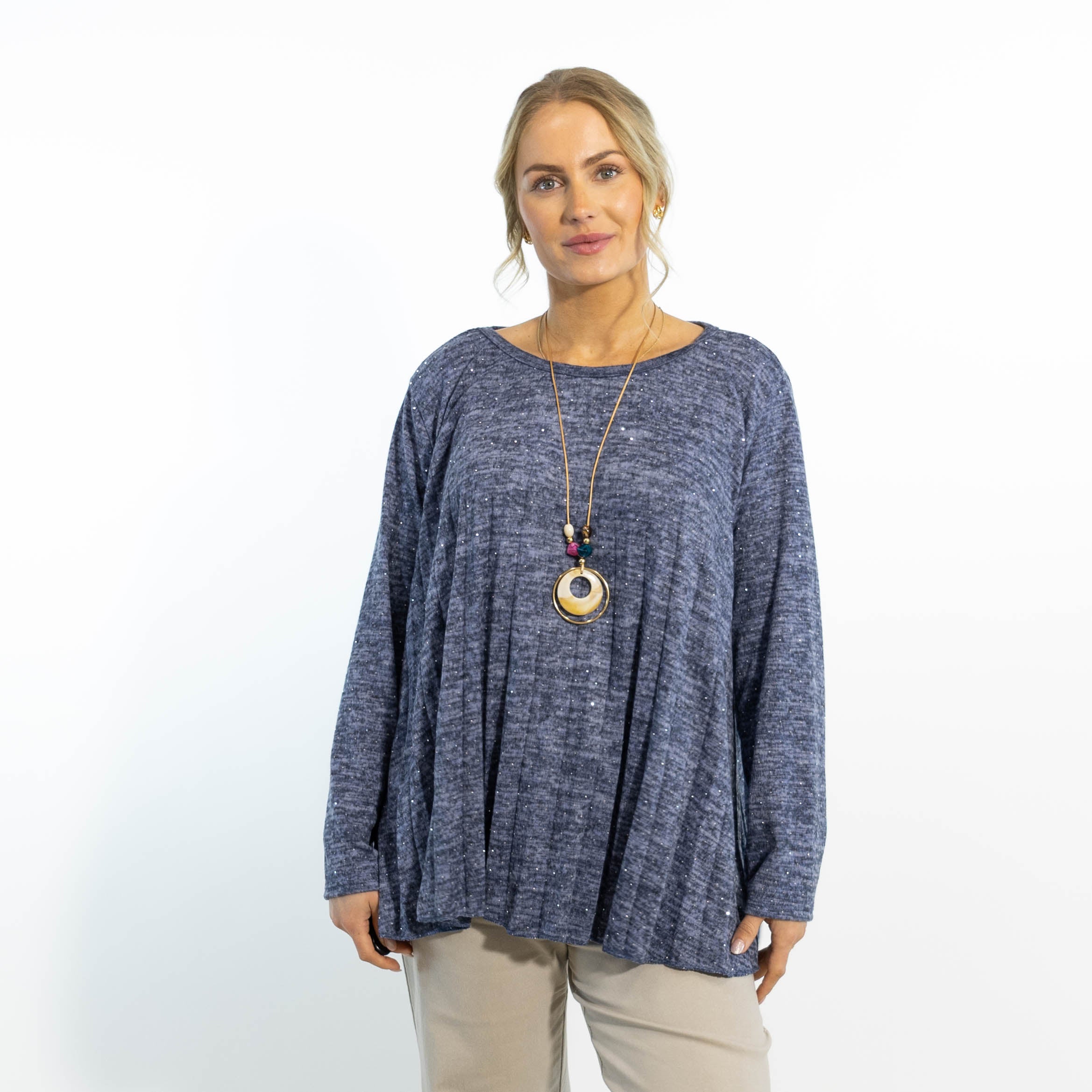 Nora overdel m. kæde, Dueblå