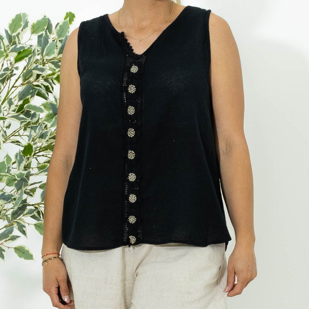 Lily top, Sort
