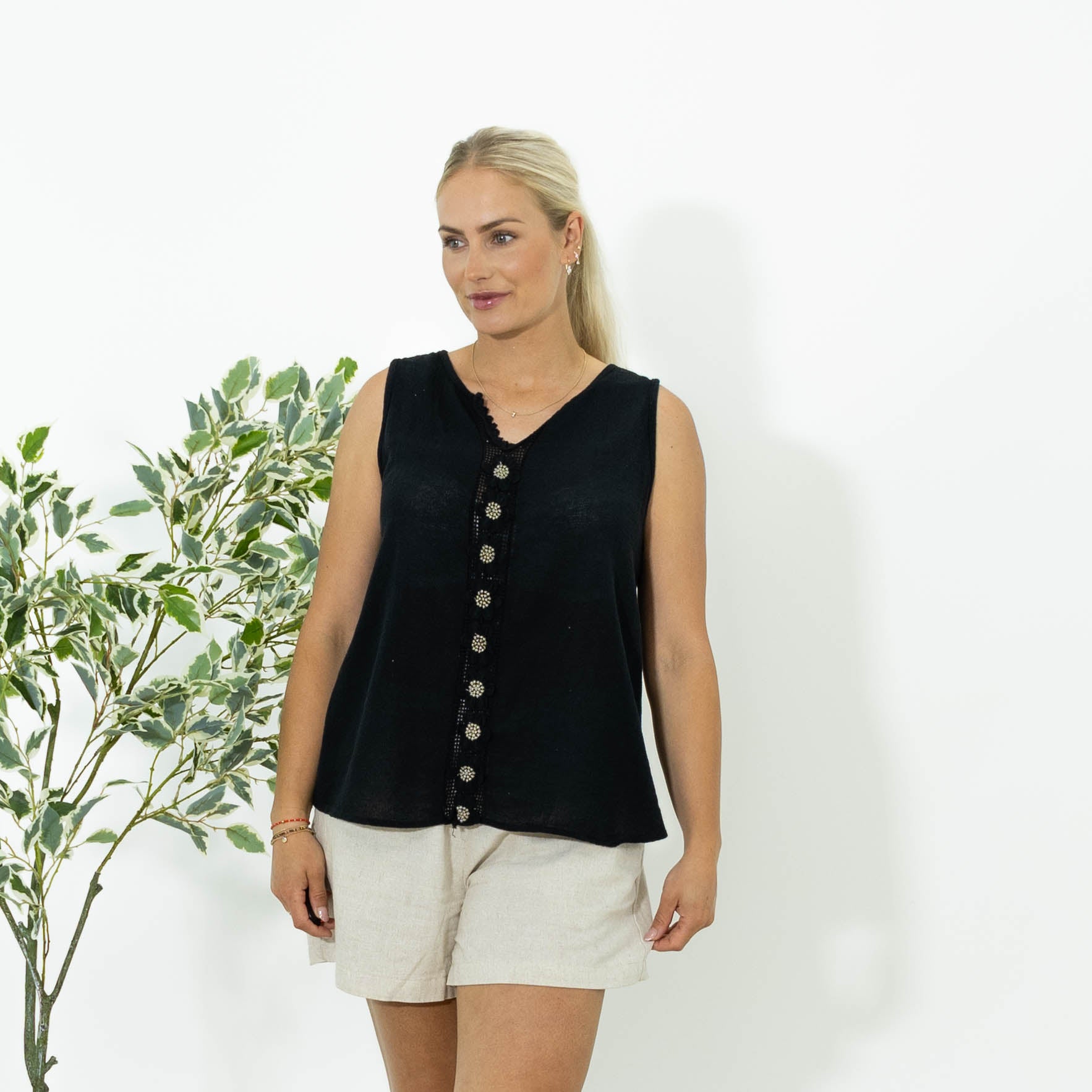 Lily top, Sort