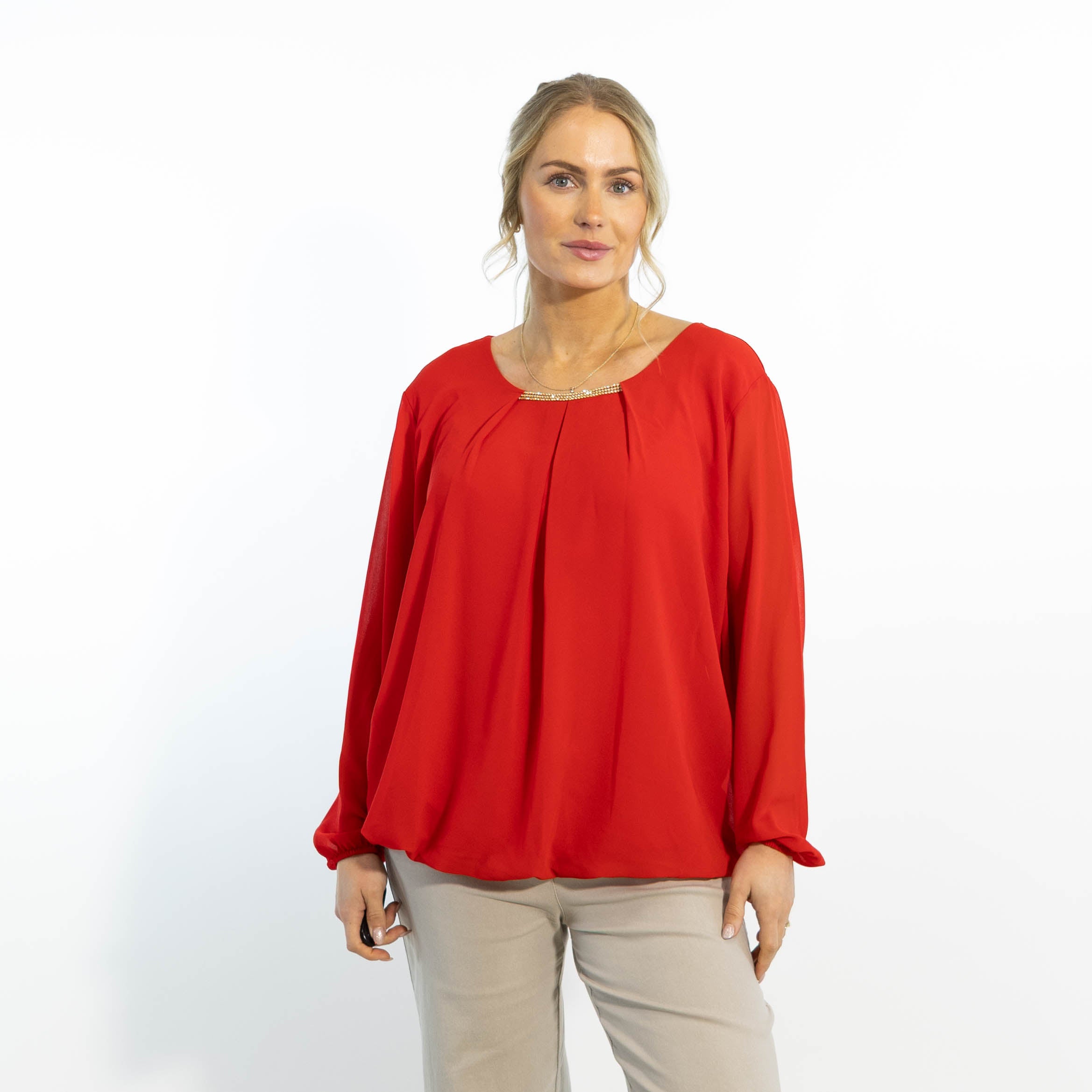 Adda chiffon overdel, Rød