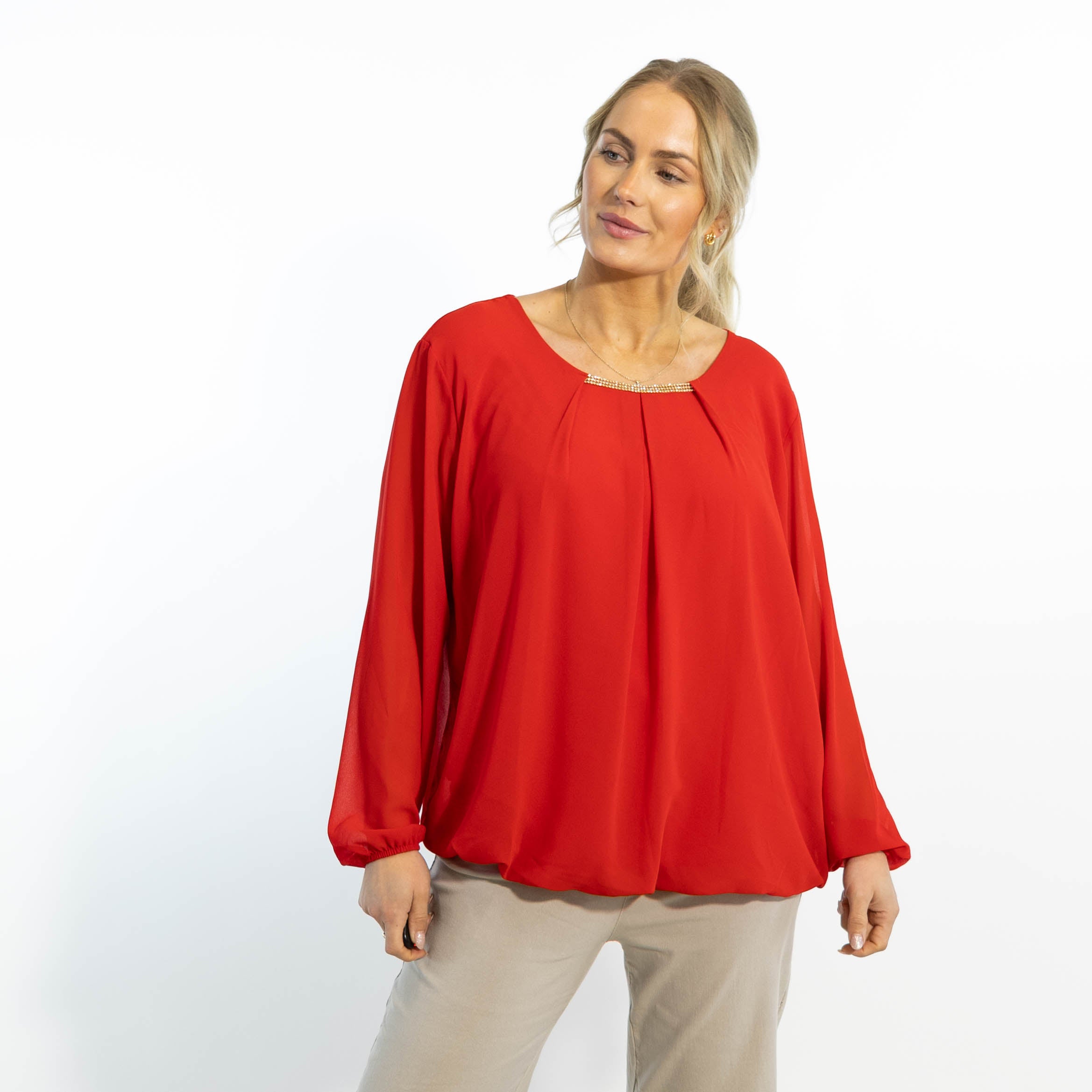 Adda chiffon overdel, Rød