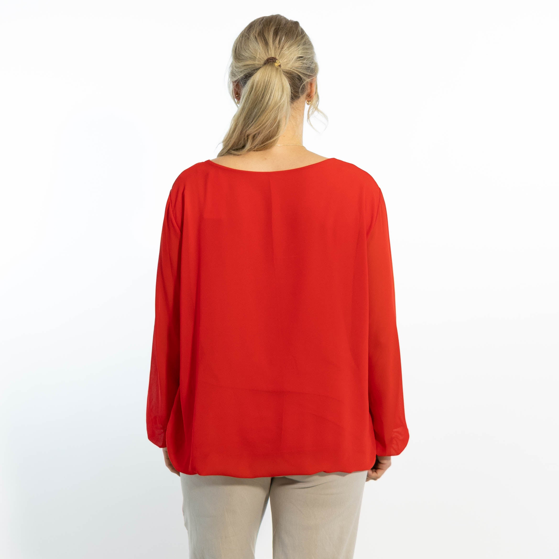 Adda chiffon overdel, Rød