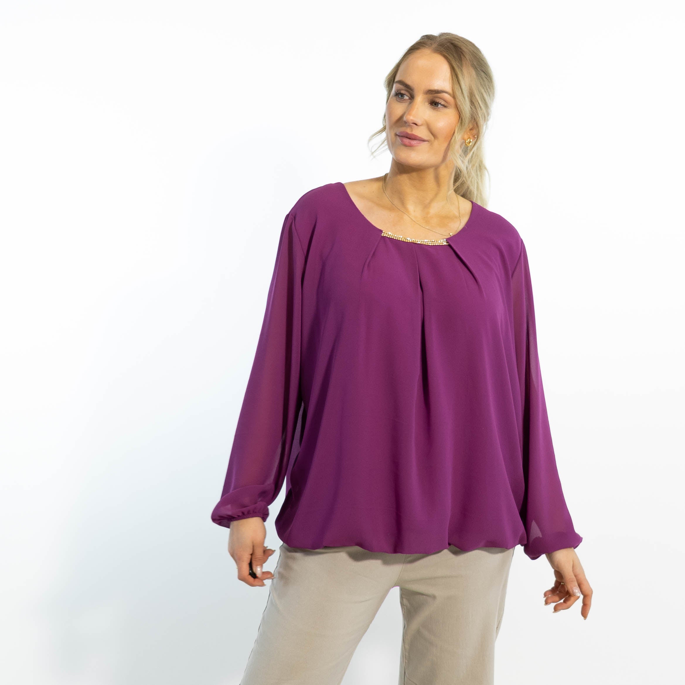 Adda chiffon overdel, Lilla