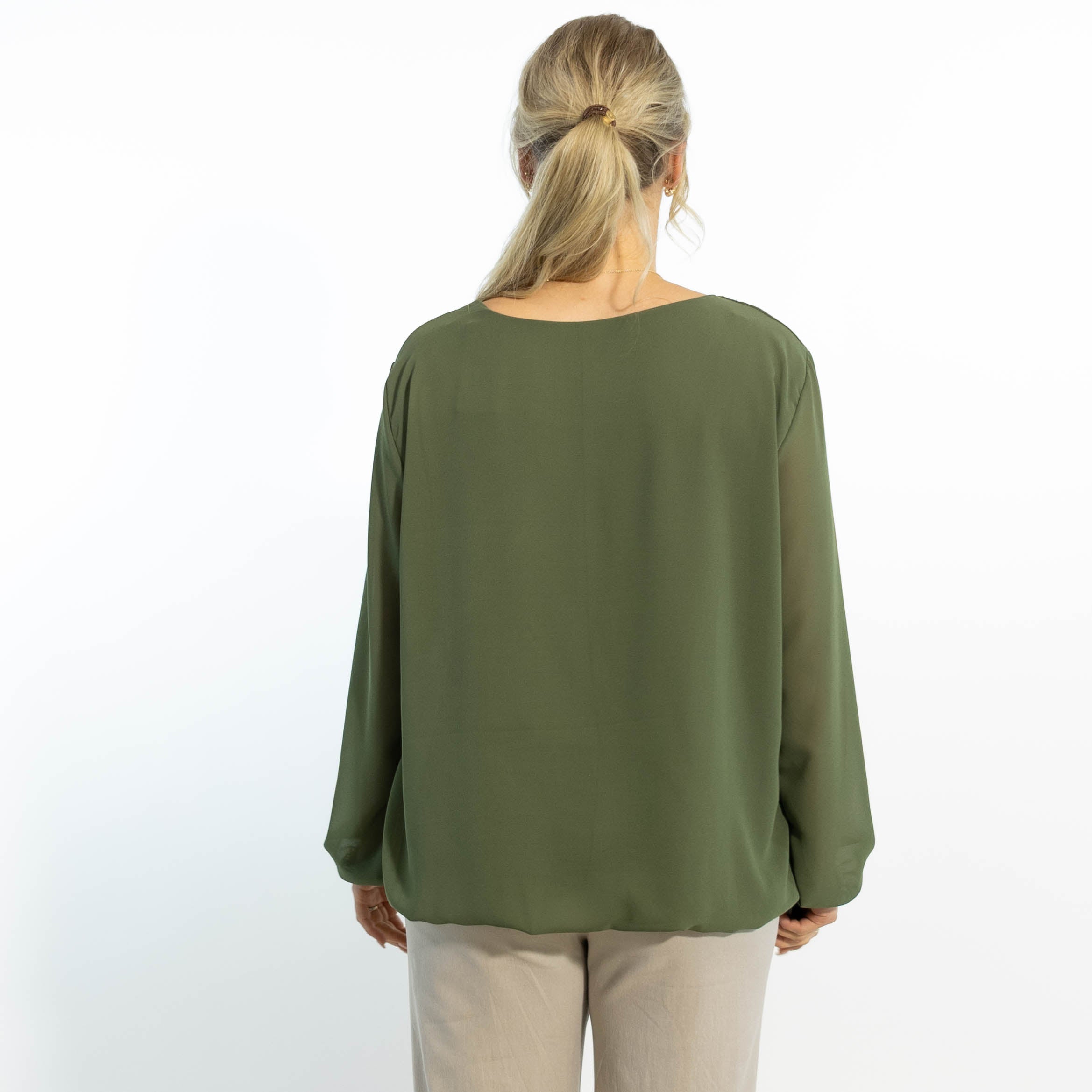 Adda chiffon overdel, Khaki