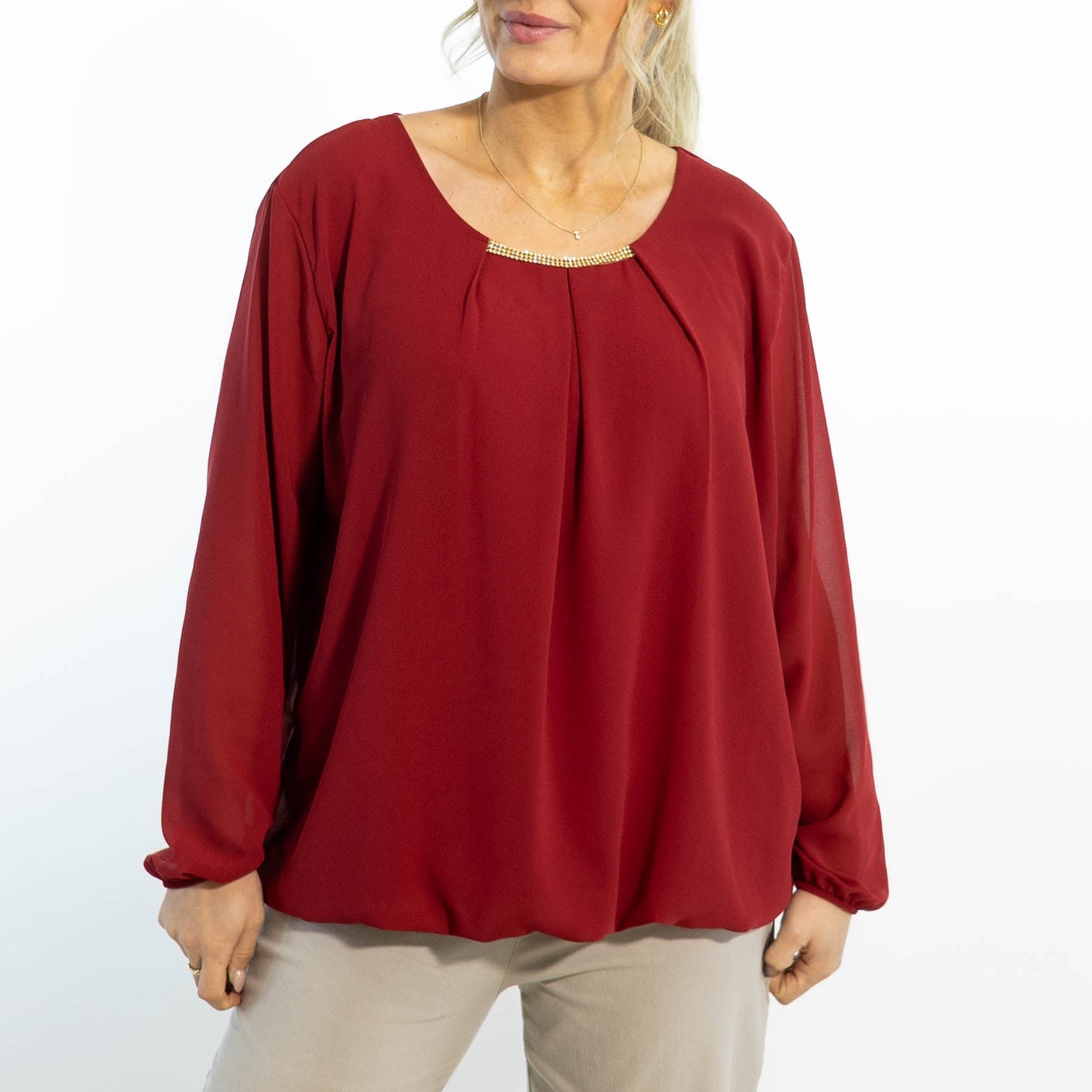 Adda chiffon overdel, Vinrød