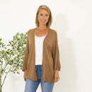 Donna strik cardigan, Camel