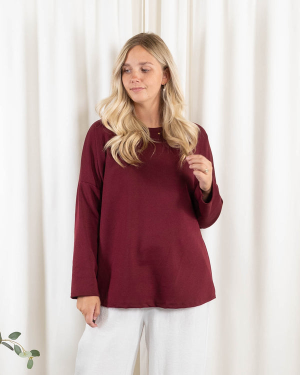 Andrea sweatshirt, Bordeaux