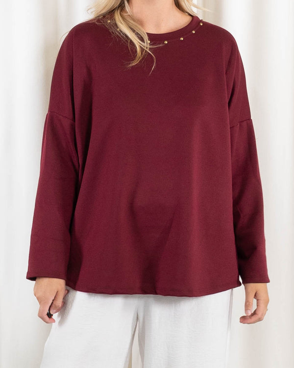 Andrea sweatshirt, Bordeaux