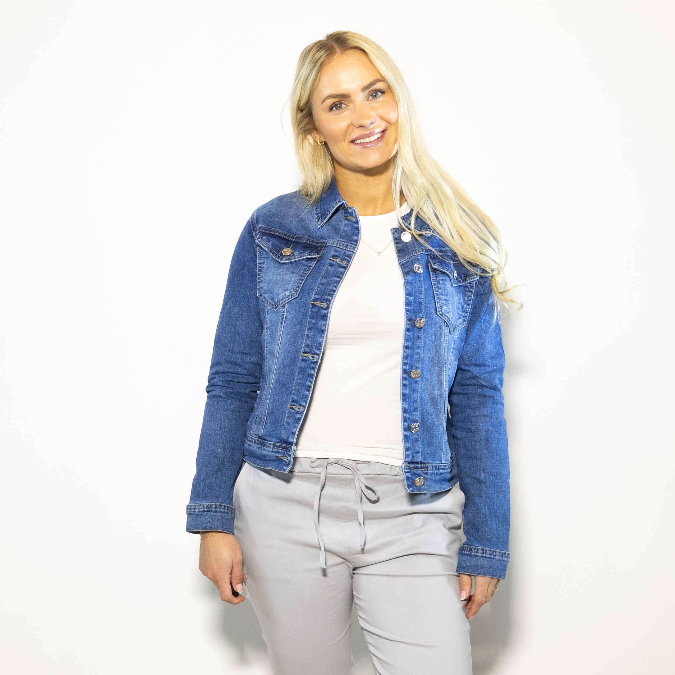Roma denim jakke, Mørkvask
