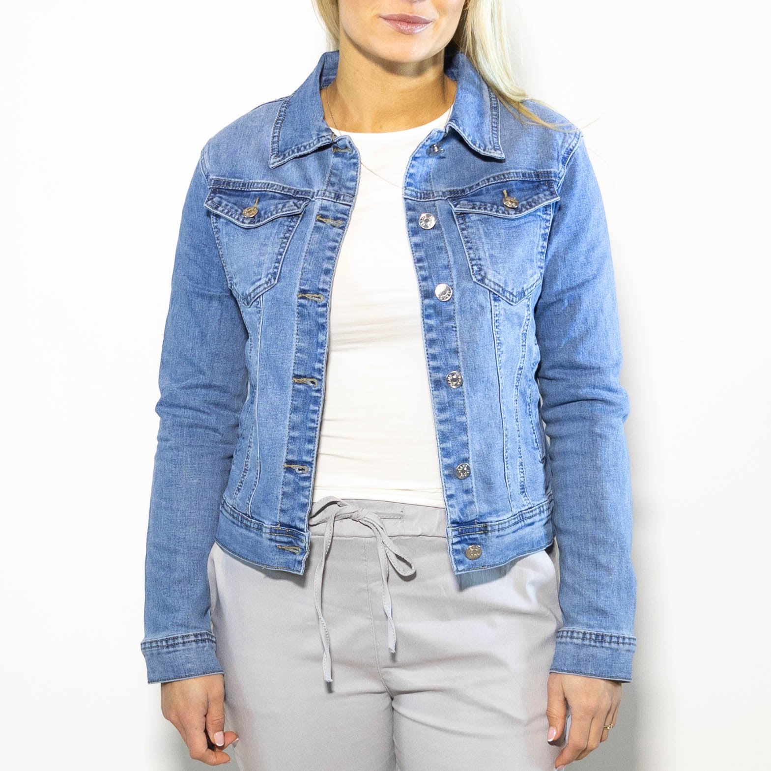Roma denim jakke, Lysvask