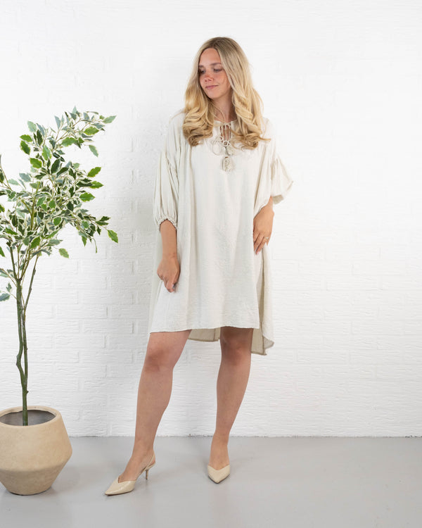 Queenie kjole, Beige