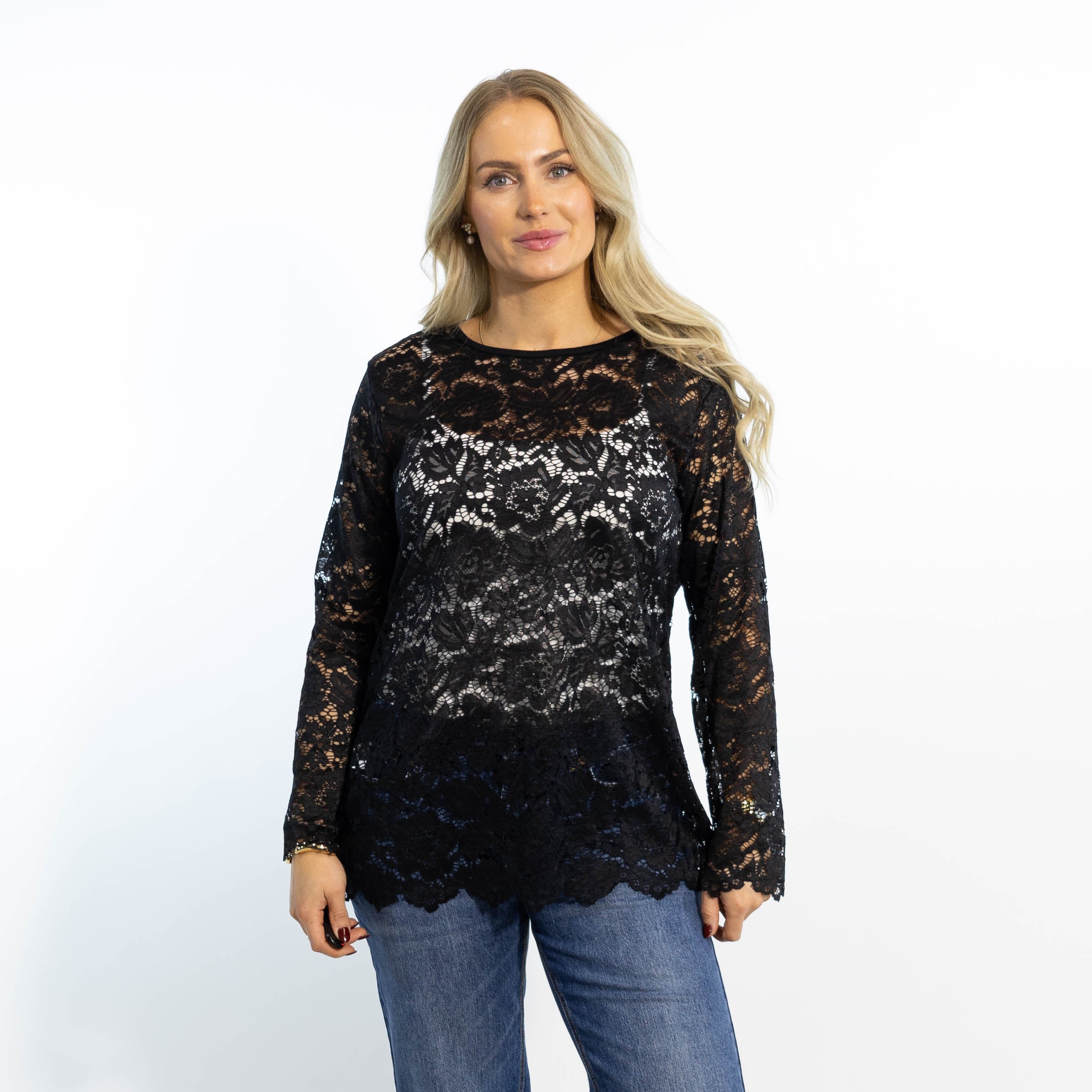 Domino lace overdel, Sort