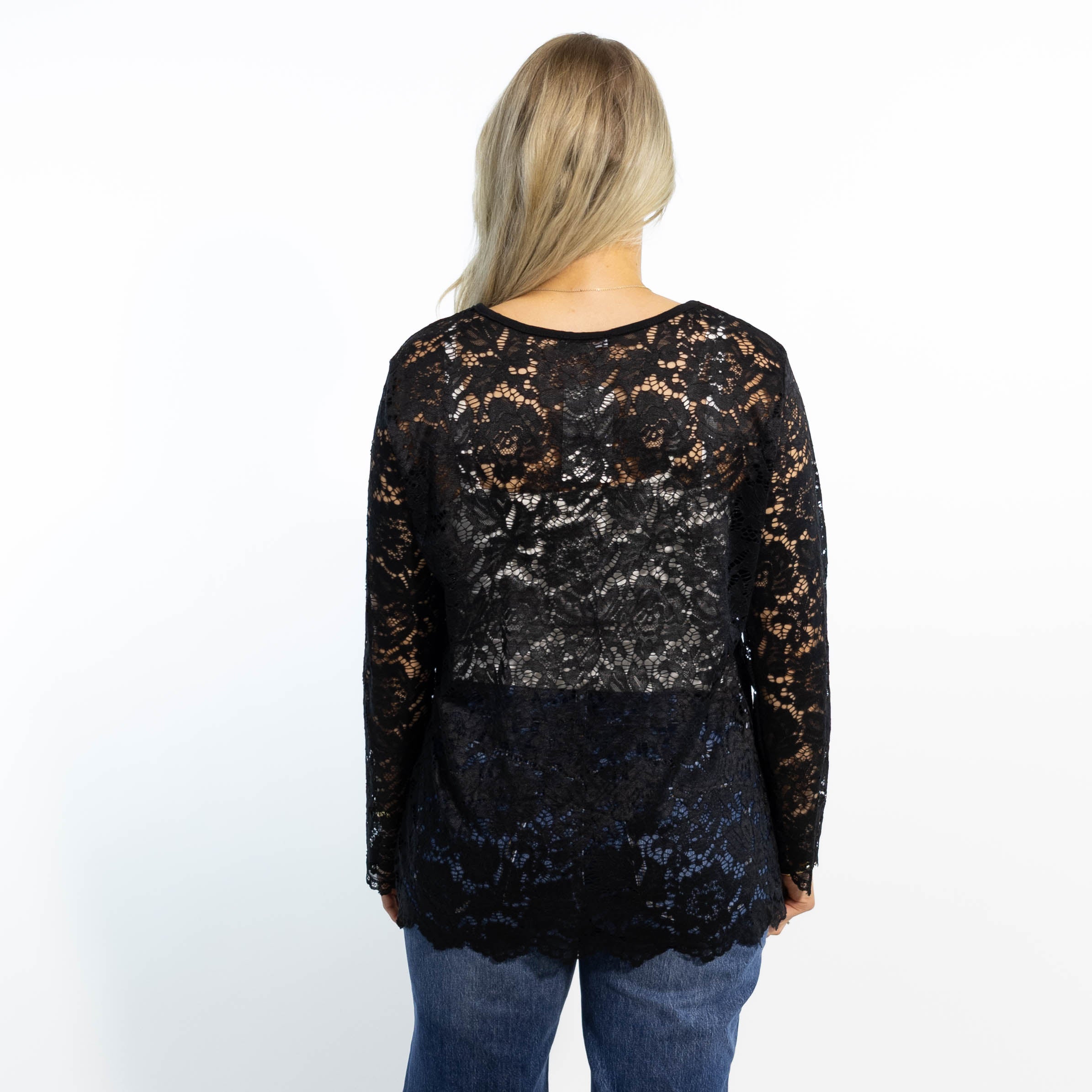 Domino lace overdel, Sort