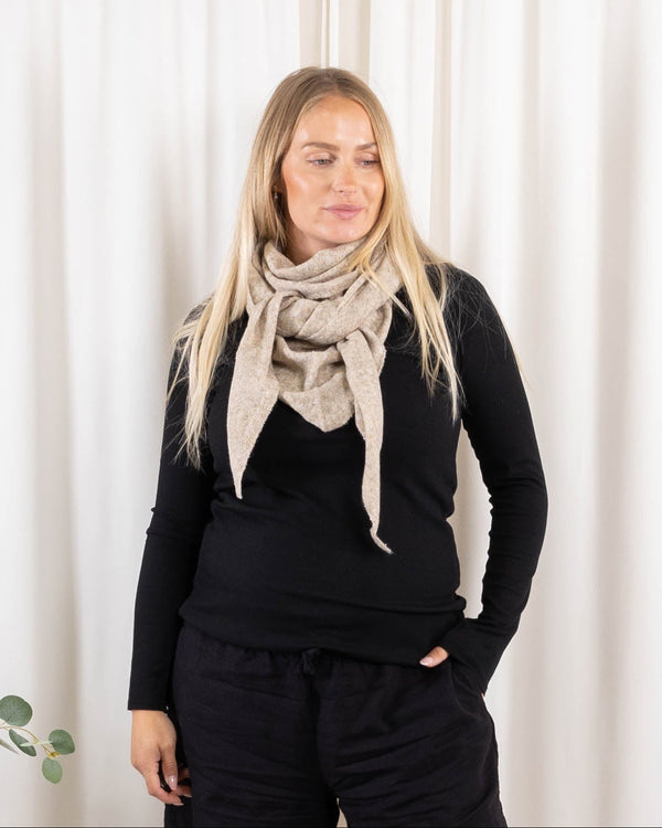 Trine tørklæde, Taupe