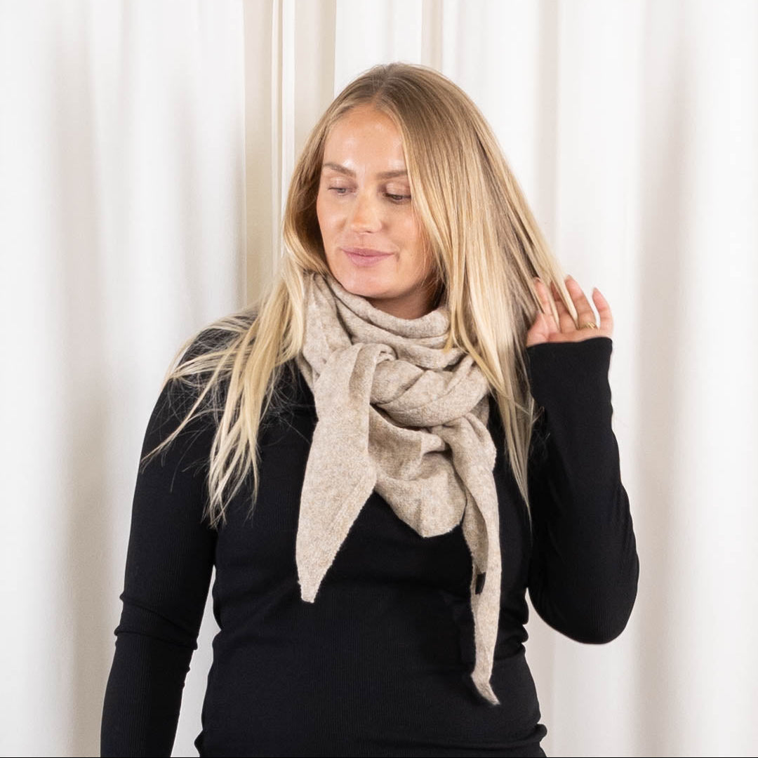 Trine tørklæde, Taupe