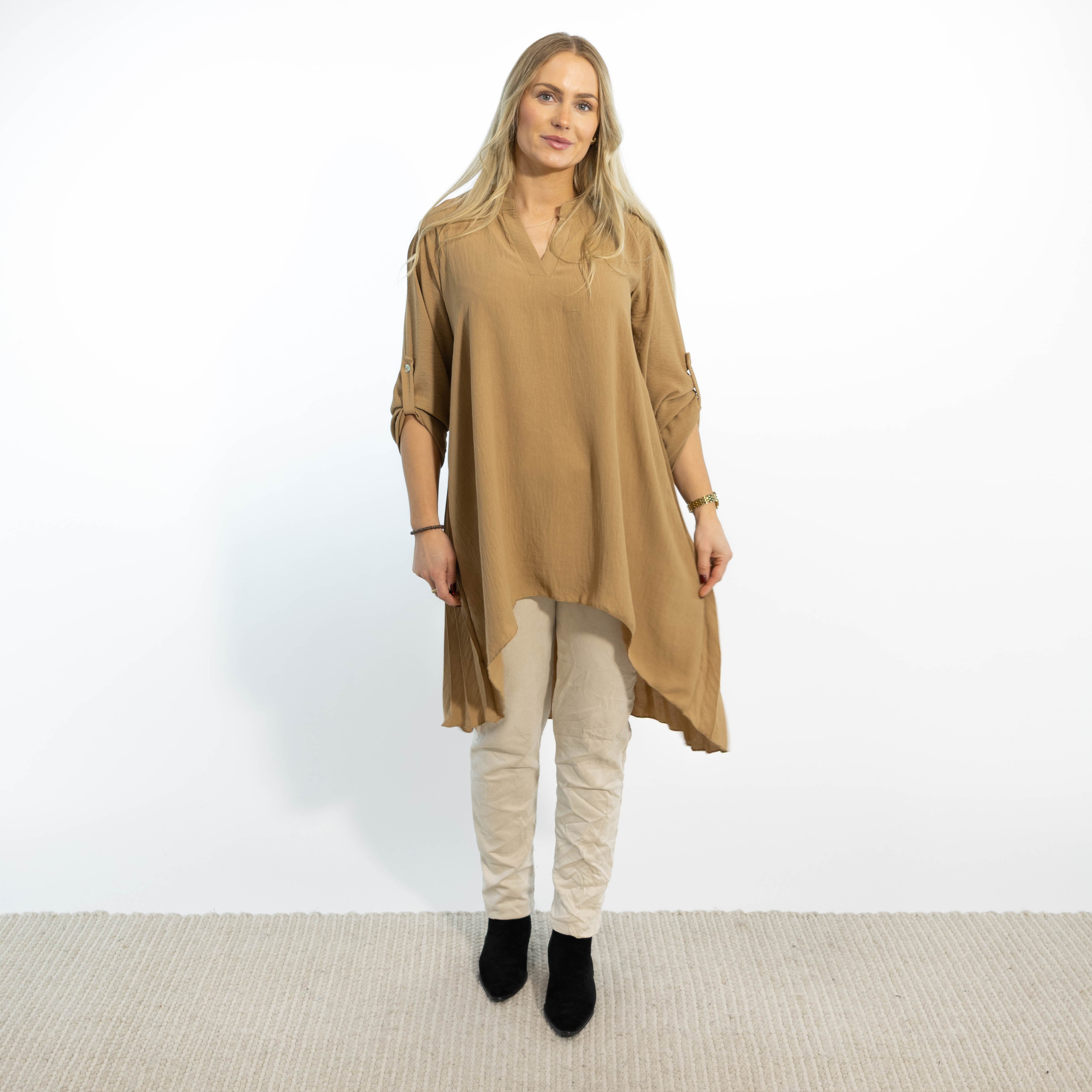 Derry skjorte tunika, Camel
