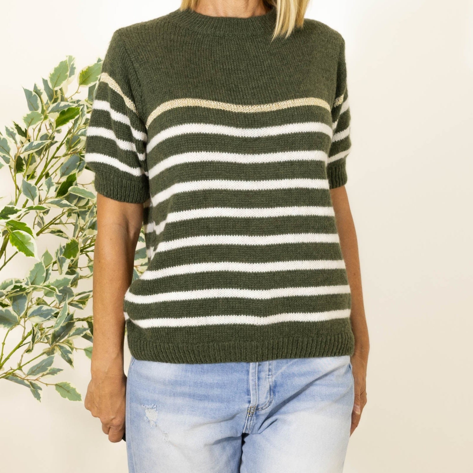 Reggie stribet strik, Khaki