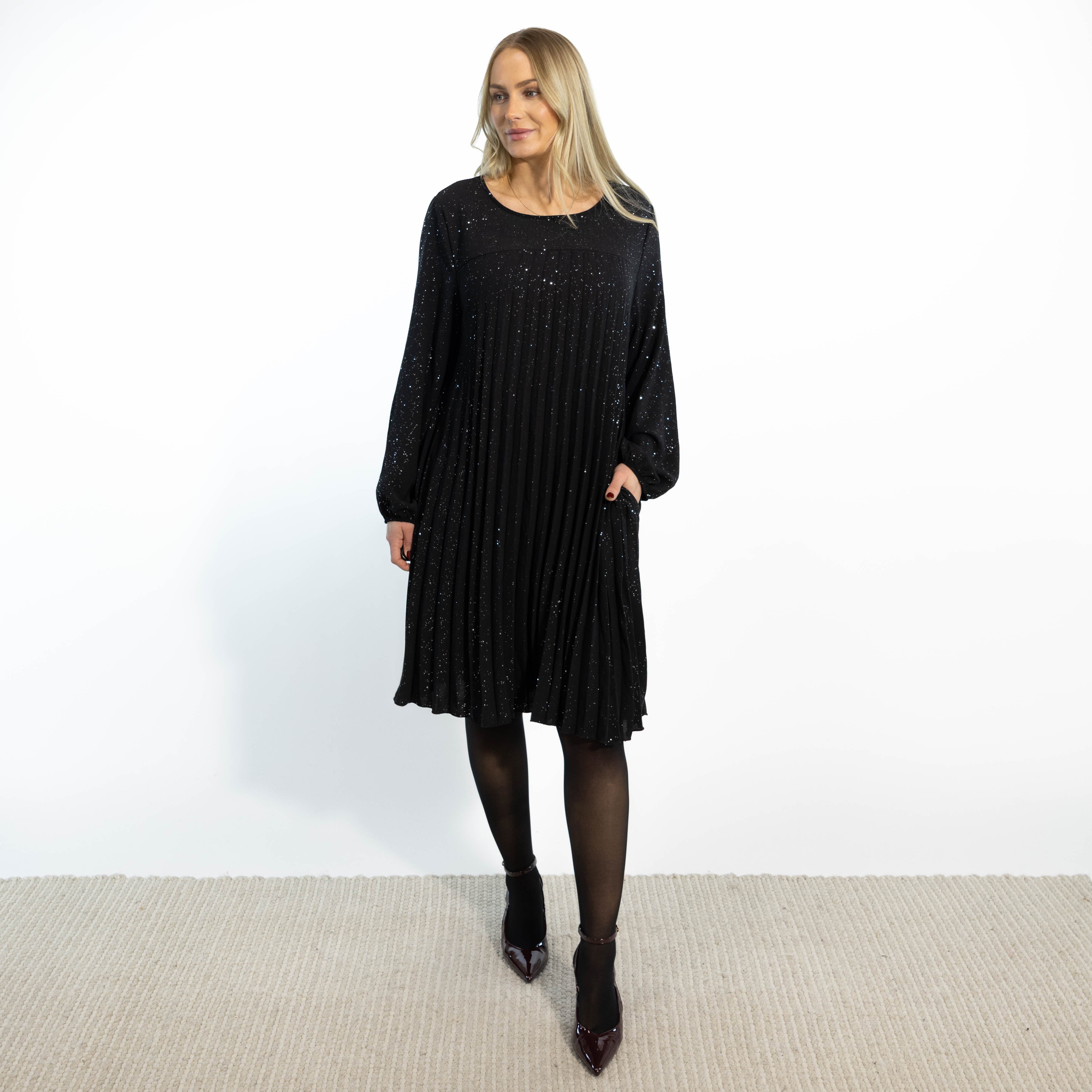 Gloria glimmerkjole, Sort