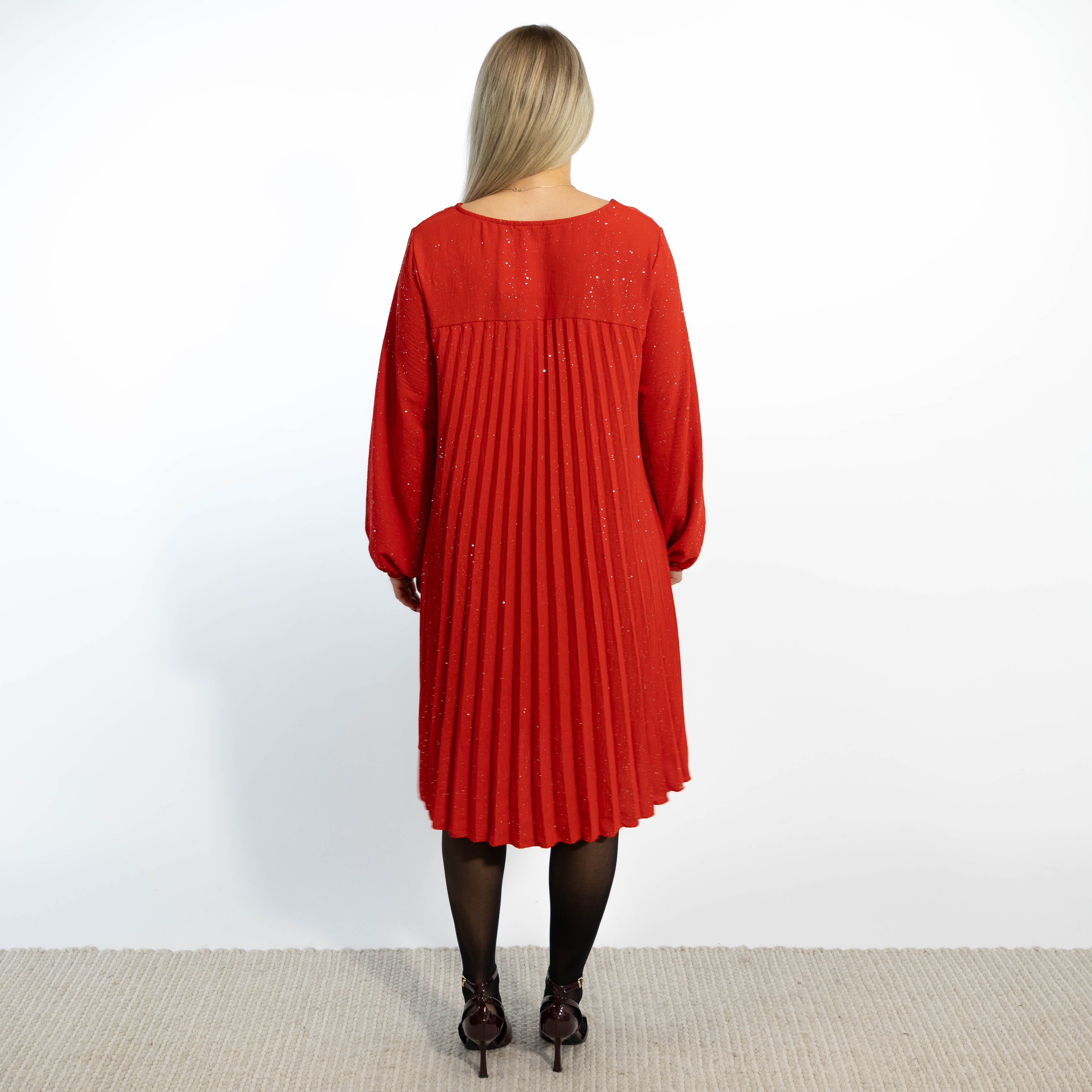 Gloria glimmerkjole, Rød