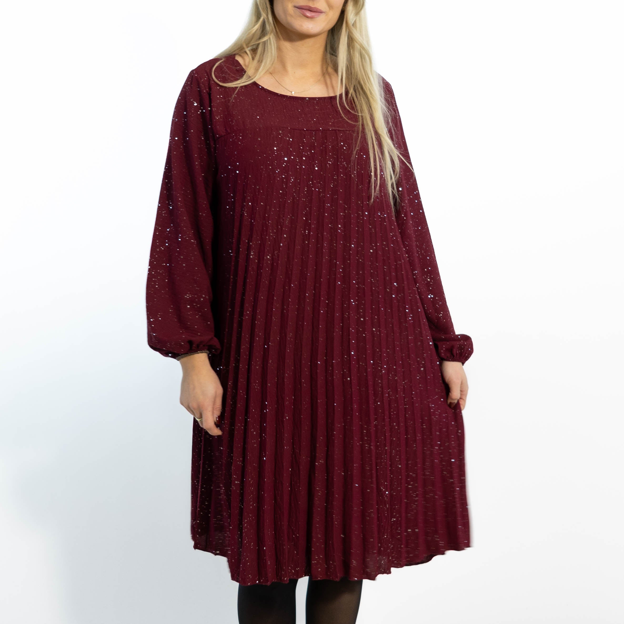 Gloria glimmerkjole, Bordeaux