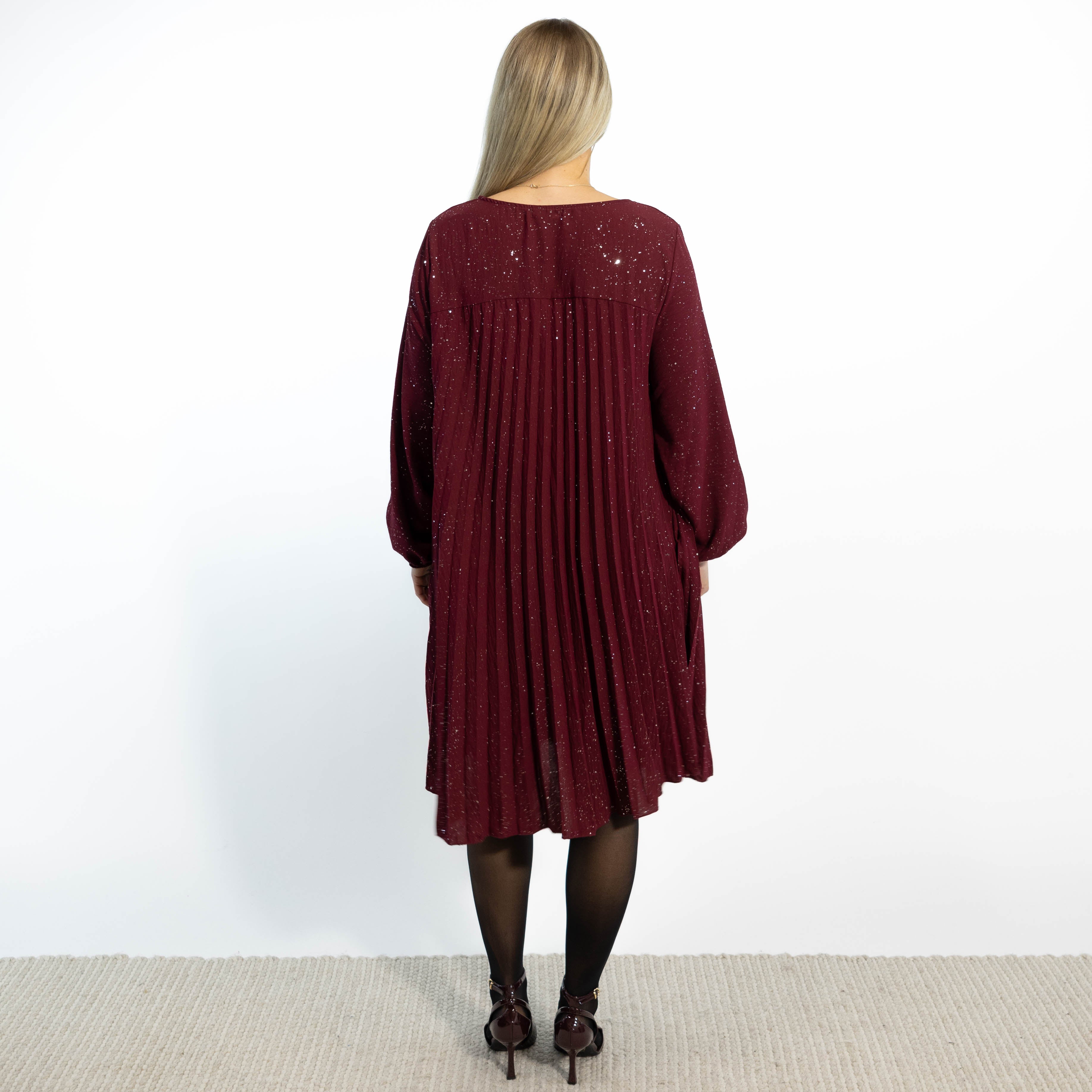 Gloria glimmerkjole, Bordeaux