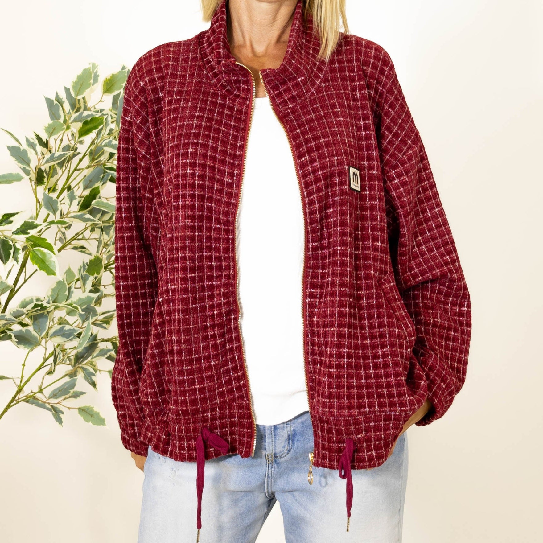 Mercy ternet bomber jakke, Bordeaux